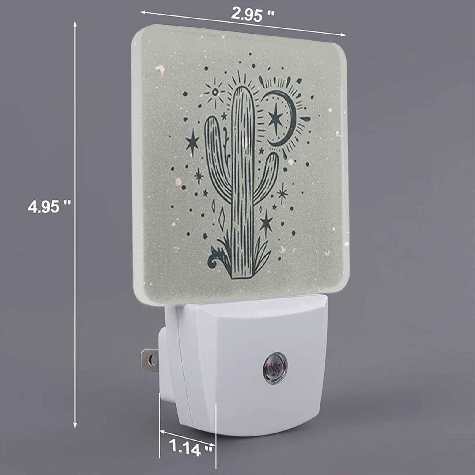 Chrobak LED Night Light with Dusk to Dawn Sensor, Wild Cactus Desert Arizona, Energy Efficient, Model WML-Night-Light-231023-118