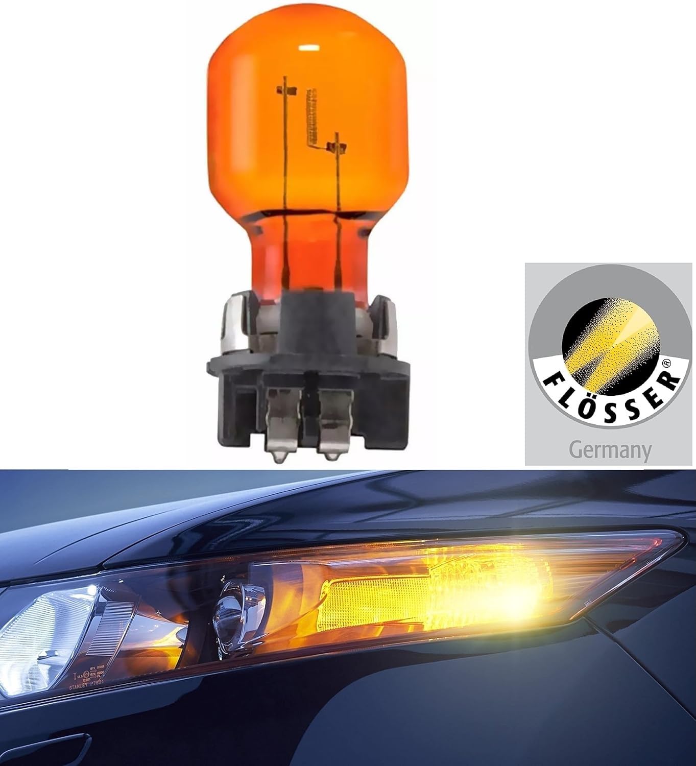 Flosser HiPerClick Turn Signal Light Bulb Replacement PWY24W 24W Black Model 39202933 (Pack of 1)