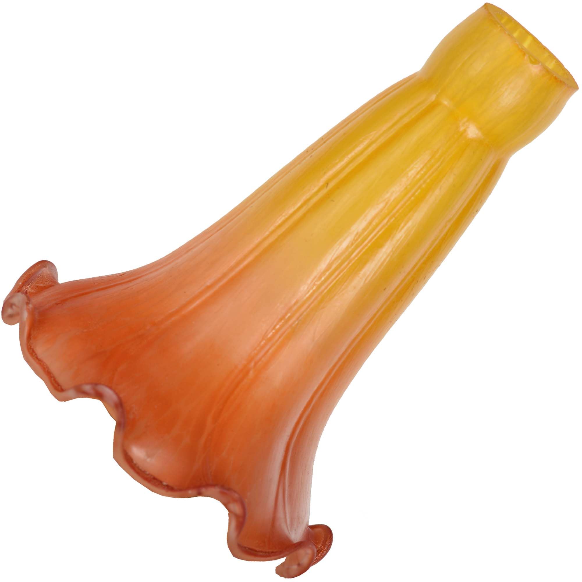 Bieye LS11S Lily Flower Blown Glass Lampshade (Yellow Orange, Opening I.D. 0.87'' x O.D. 1'')