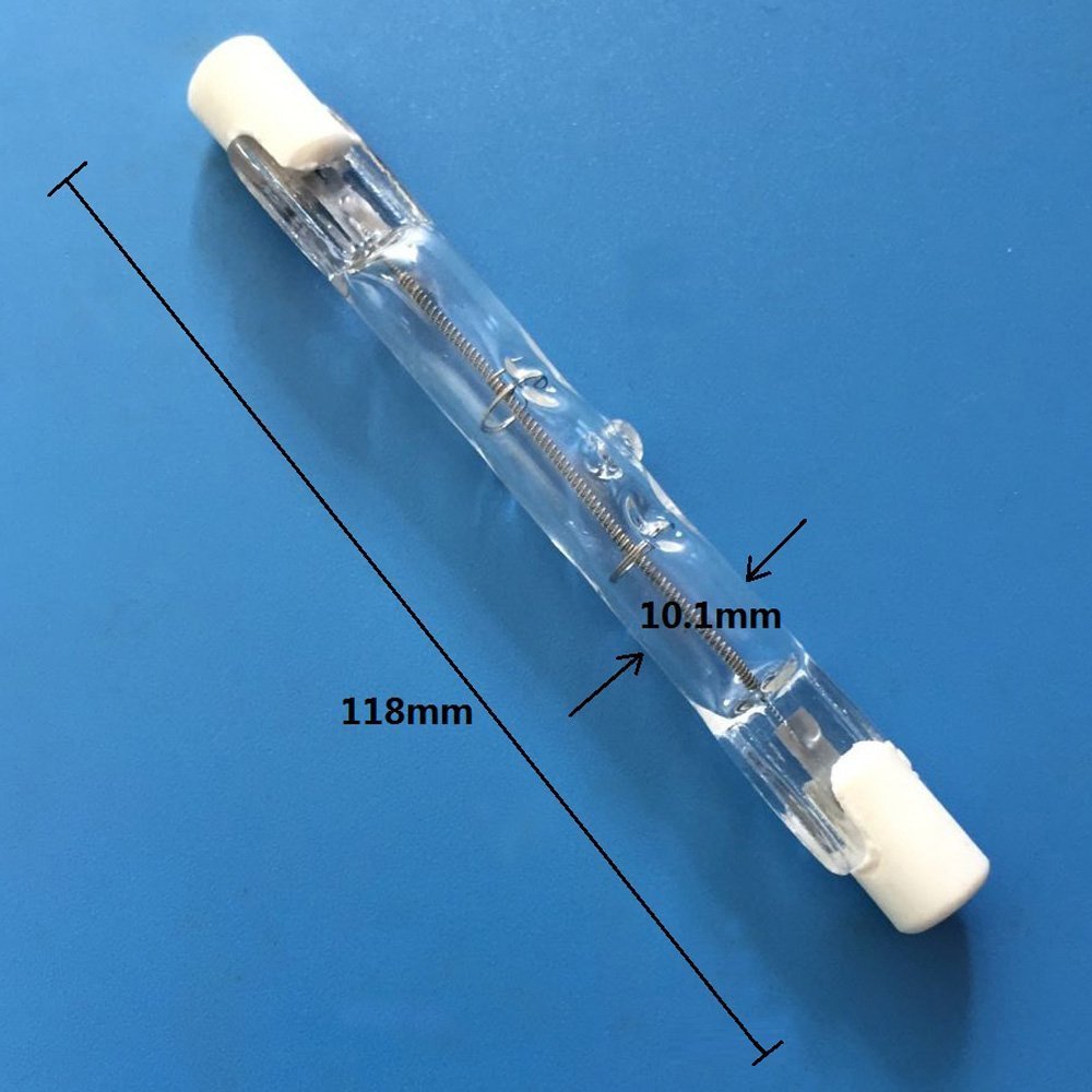 Ctkcom 500-Watt 4.7-Inch J Type T3 Halogen Bulbs(5 Pack) - 118Mm Double Ended 500 Watt 120 Volts T3 Halogen Bulbs R7S Double End