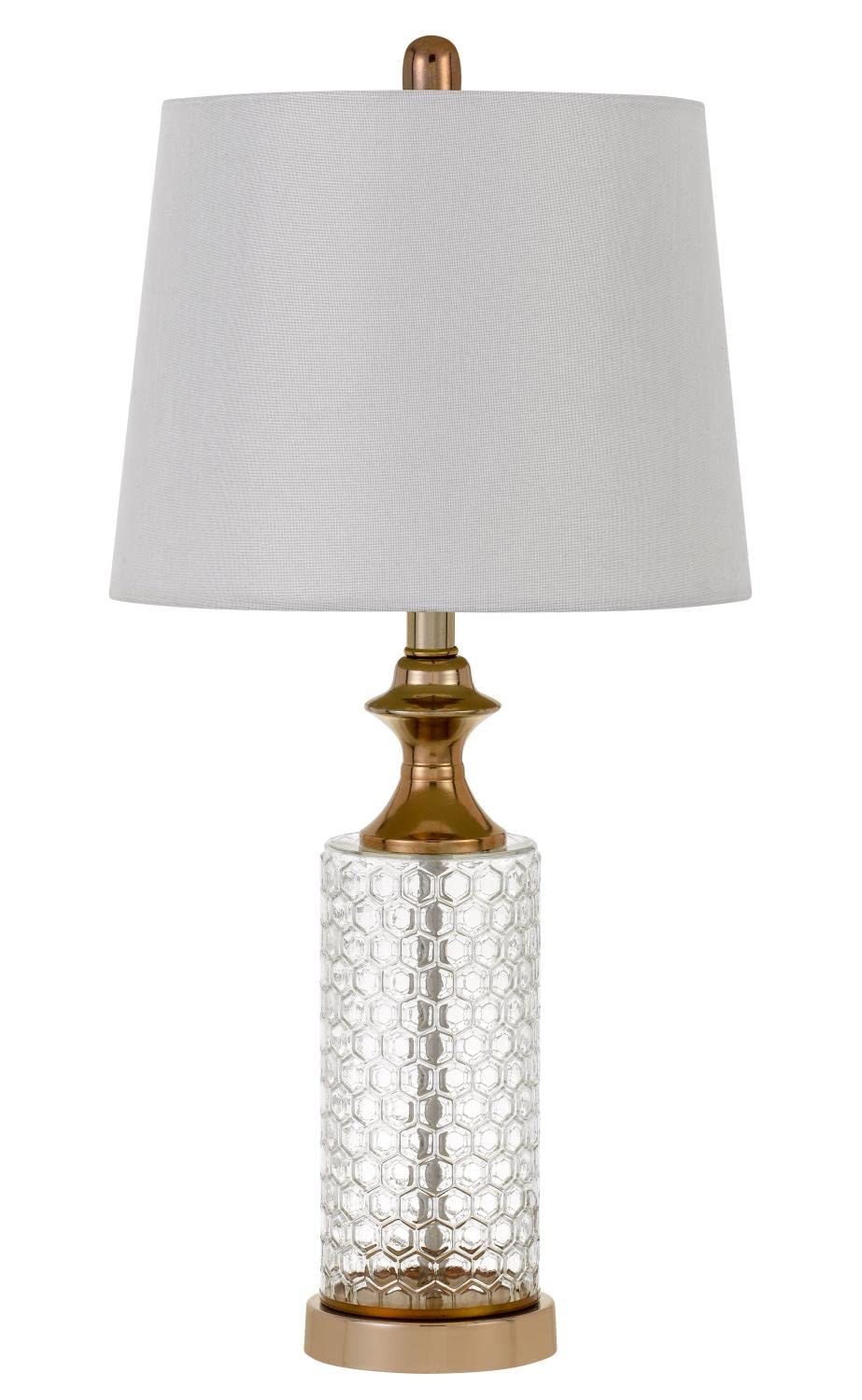 Cal Lighting BO-2959TB-2 Transitional Two Light Table Lamp from Breda Collection in Copper Finish, 13.00 inches