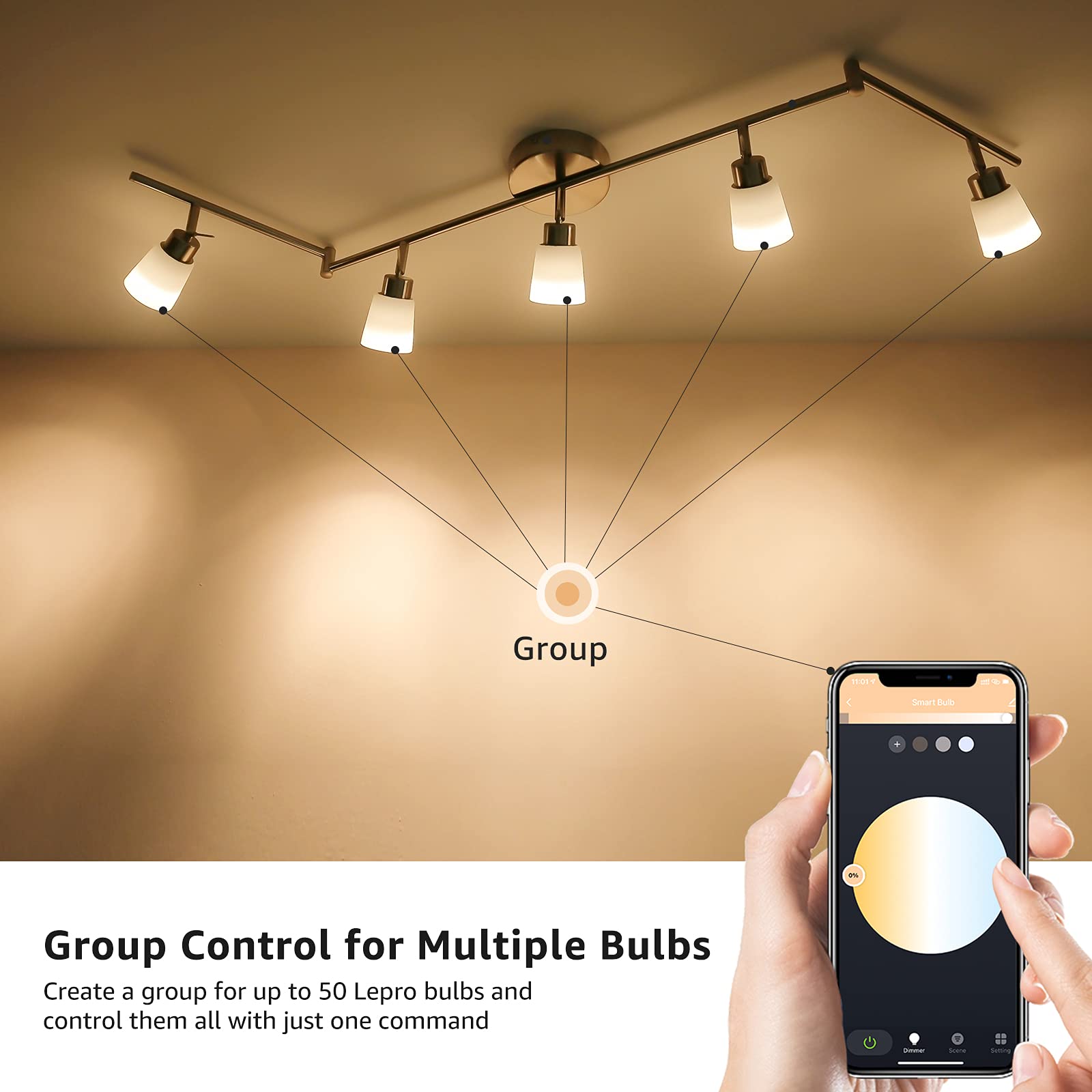 Lepro GU10 Smart LED Light Bulbs, Dimmable, Tunable White (2700K-6500K), Compatible with Alexa & Google Assistant, Pack of 2