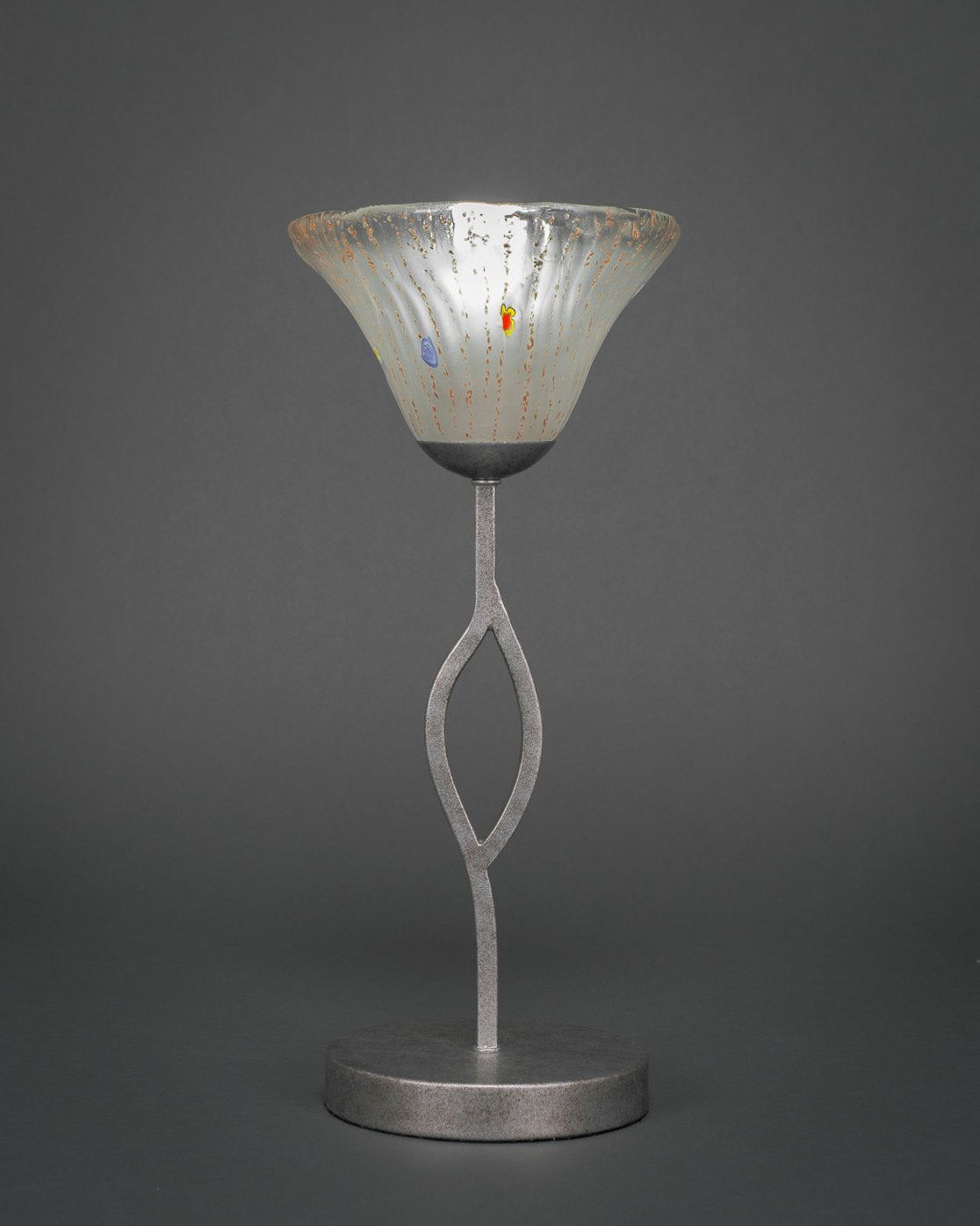 Toltec Lighting Revo 1 Light Table Lamp In Aged Silver (140-As-751)