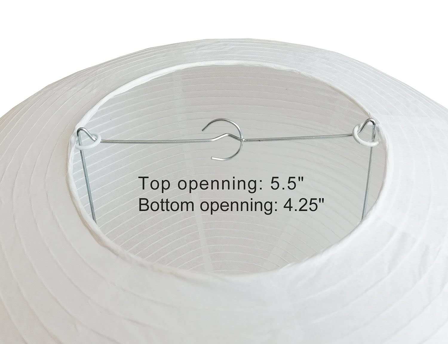 TopAAA 2Pack White Oval Paper Lanterns, 16” Paper Lamp Shade for Home Decor, Wedding, Birthday Party Decorations