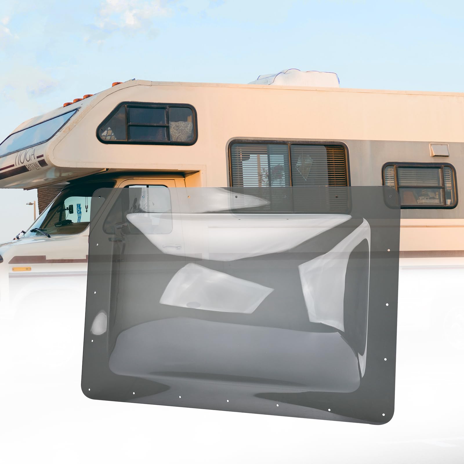 RVGUARD RV Skylight Replacement  18 x 26 Outer Dimension Skylight Fits All Standard 14 x 22 Openings  RV Skylight for Camper Trailer Fifth Wheel Truck  UV Resistant  Impact Resistant  Smoke