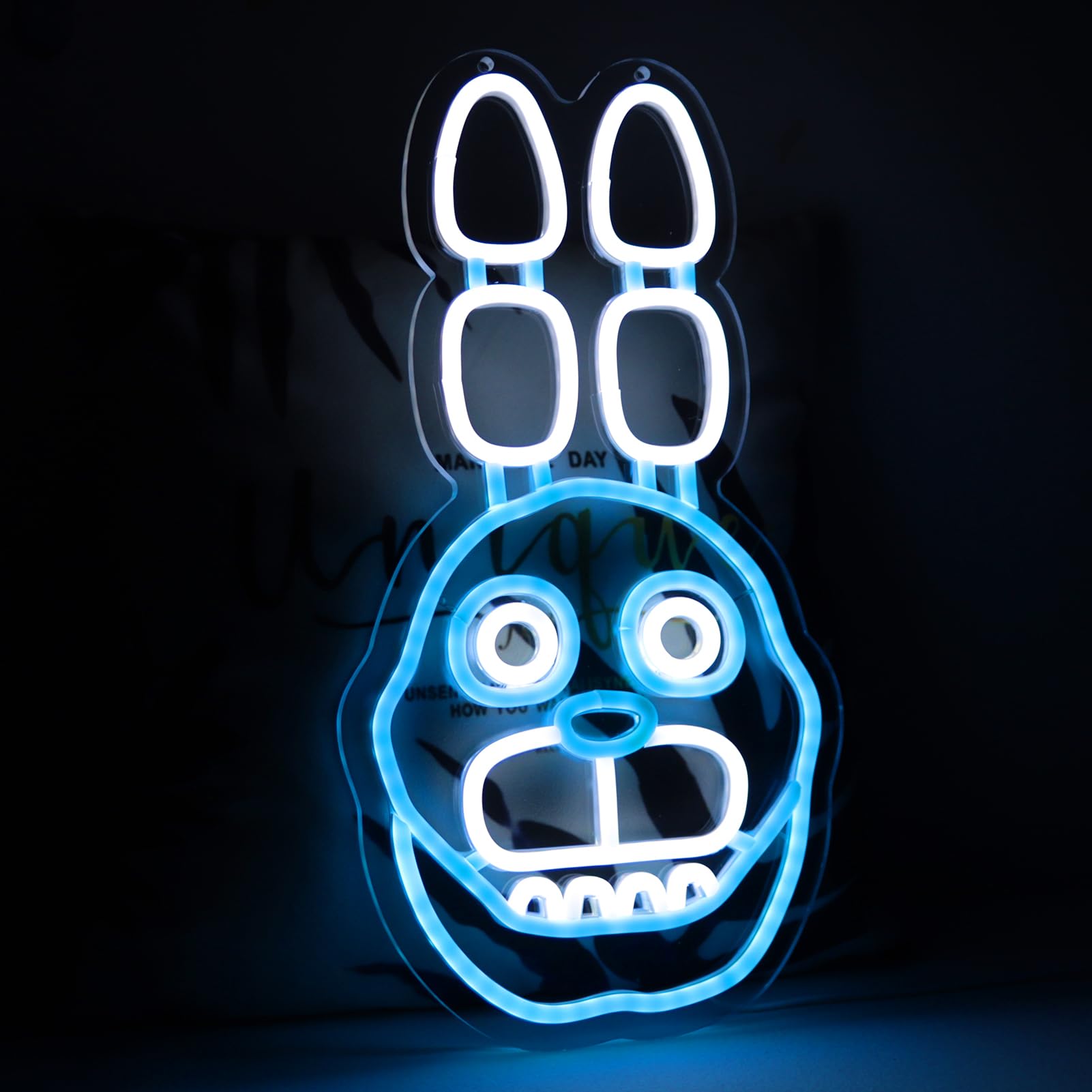 AHlove Five Nights at Freddy's Bonnie LED Neon Sign - 16.1"x8.7" Wall Decor for Kids' Room, Birthday & Christmas Gifts, Neon Lights