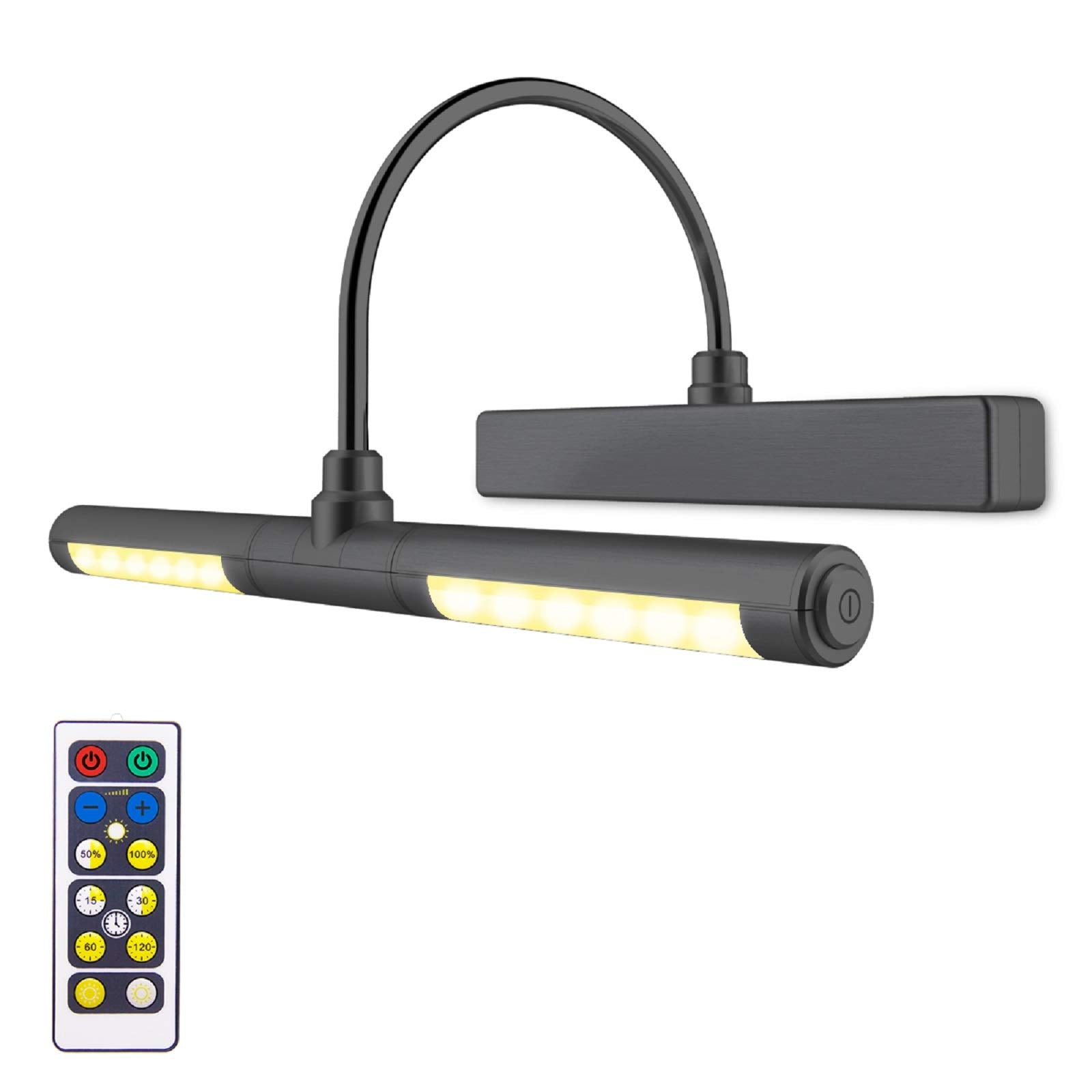 Luxsway Wireless Painting Light With Rotatable Light Head For Wall Art, Pictures,Painting,Artworking Display, Remote Control, Di