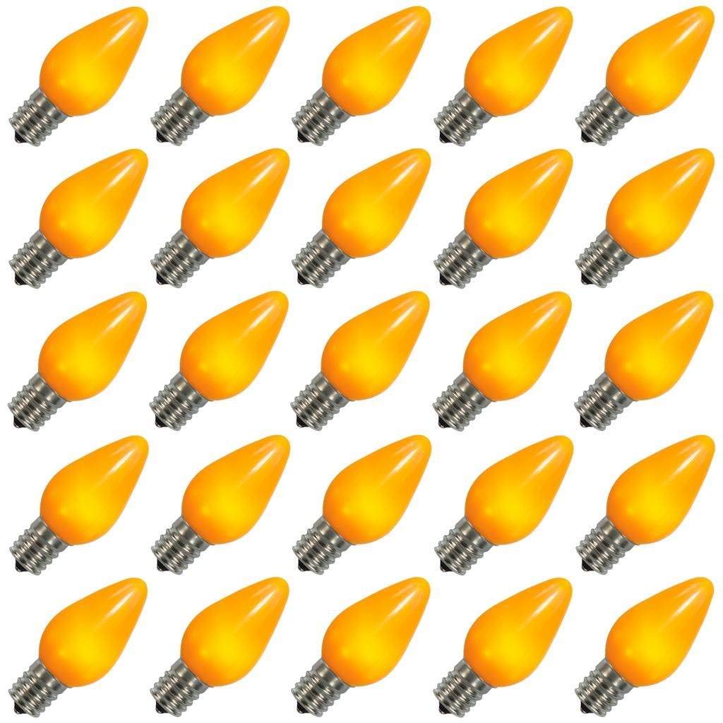 Vickerman C7 Ceramic LED Yellow Twinkle Bulb 25/Bx - XLEDSC77T-25