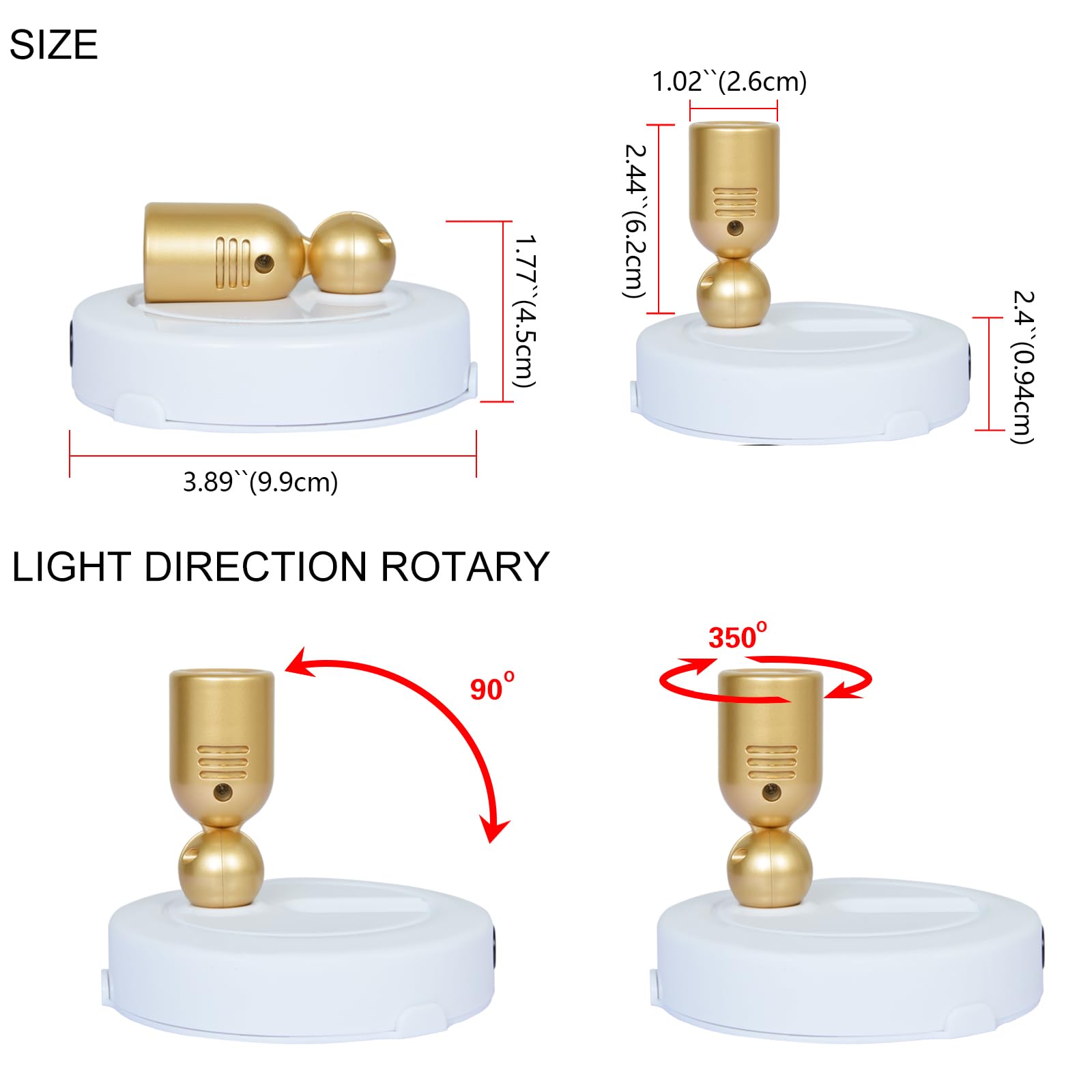 Hamvidne Led Spotlight Indoor, Battery Operated Spotlights With Remote, 3 Lighting Modes Up Lights For Plants Trees, Dimmable Ti