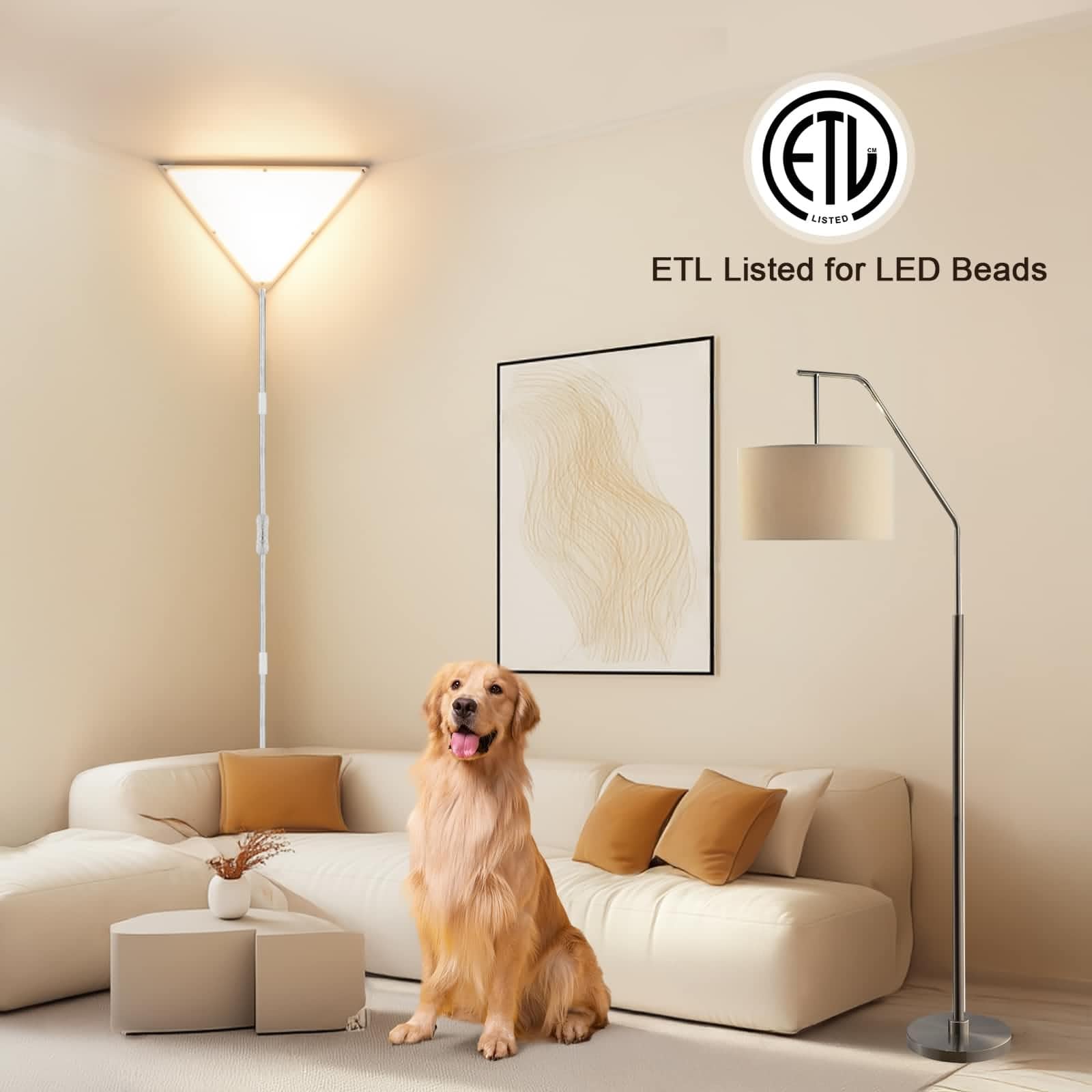 Haultop Upgraded Corner Light With Remote, Stepless Dimmable Led Corner Lights For Living Room, 3000K/4000K/6000K Plug In Ceilin