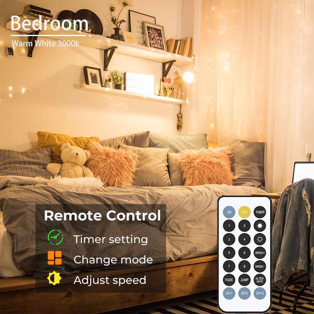 Cocoselected 66ft Warm White Twinkle Fairy Lights, 200LED USB String Lights for Indoor Decor, Boho Aesthetic, Christmas, Wedding, Bedroom