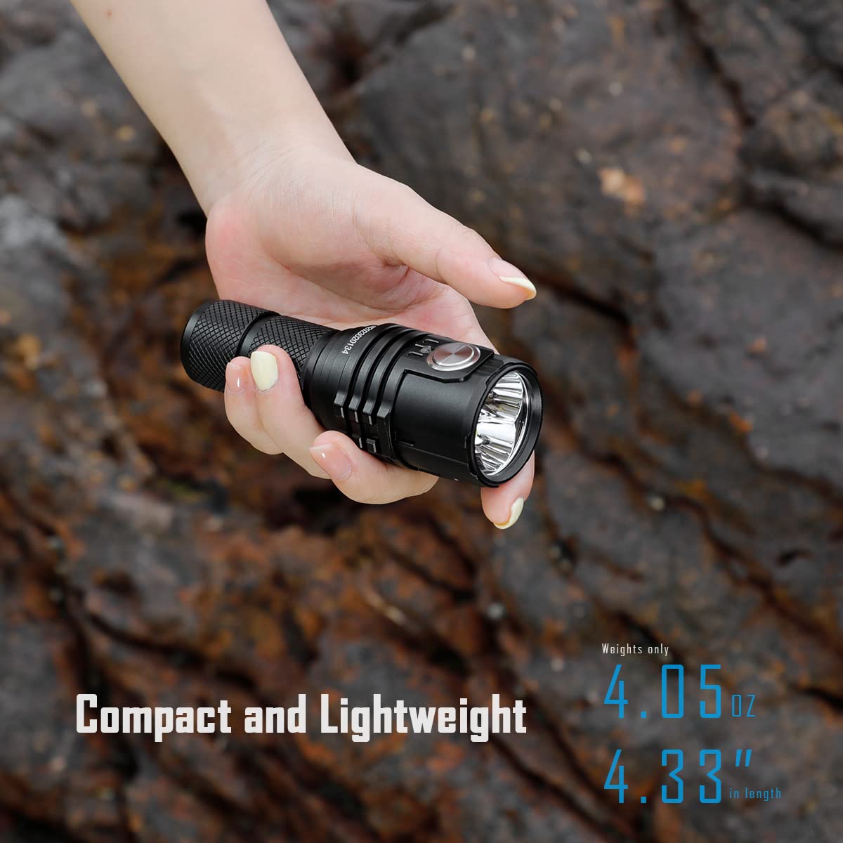 IMALENT MS03 Brightest EDC Flashlight 13000 Lumens, with CREE XHP70.2 LEDs, Rechargeable Tactical Flashlight, Suitable for Campi
