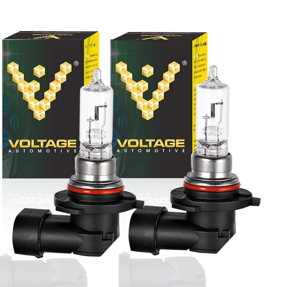 Voltage Automotive 9005 Hb3 Halogen Headlight Bulb (Pair) 12V 65W P20D - Standard Replacement For High Beam Low Beam Driving Fog Light