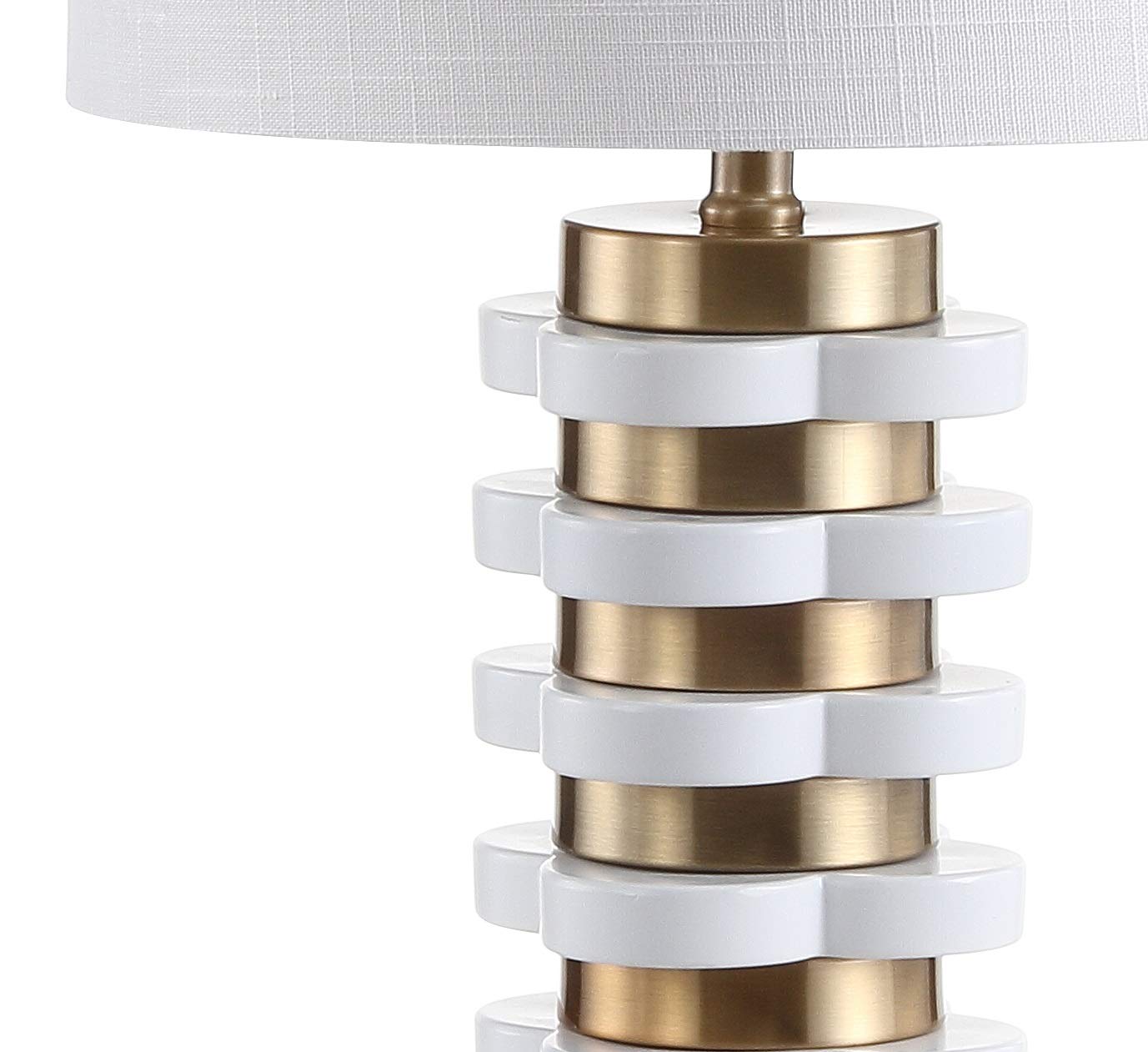 JONATHAN Y Wellington LED Table Lamp, 26.5in Resin, Brass Gold, Model JYL1010A, Contemporary Design for Bedroom, Living Room, Office