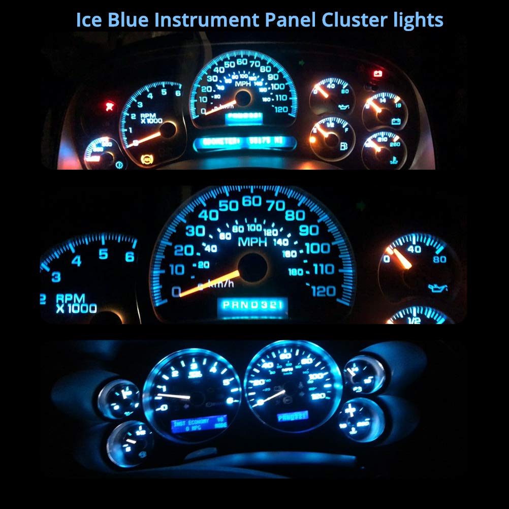 Wljh 6 Pack Ice Blue T5 74 73 37 Instrument Panel Light Bulb 3030 Smd 1.5W Replacement For Car Interior Dome License Plate Lights Lamp
