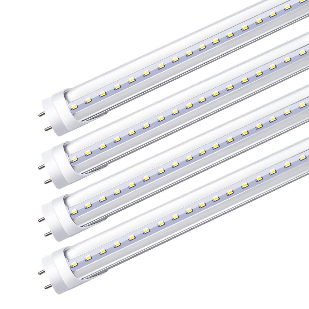 Lightingwill Led T8 Light Tube 4Ft, Daylight White 5000K, Dual-End Powered Ballast Bypass, 2000Lumen 18W (40W Equivalent Fluores