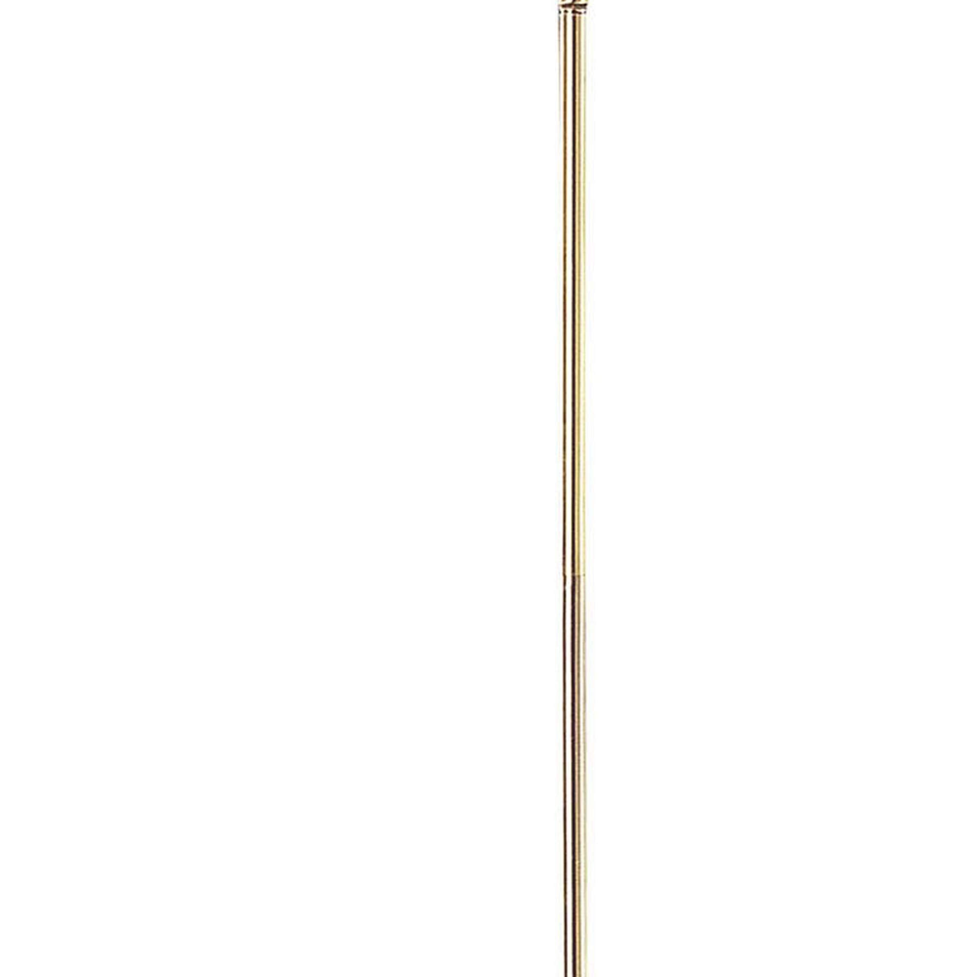 Benzara Metal Floor Lamp with Swing Arm, 150 Watt, Fabric Conical Shade, Gold, Model BM220859