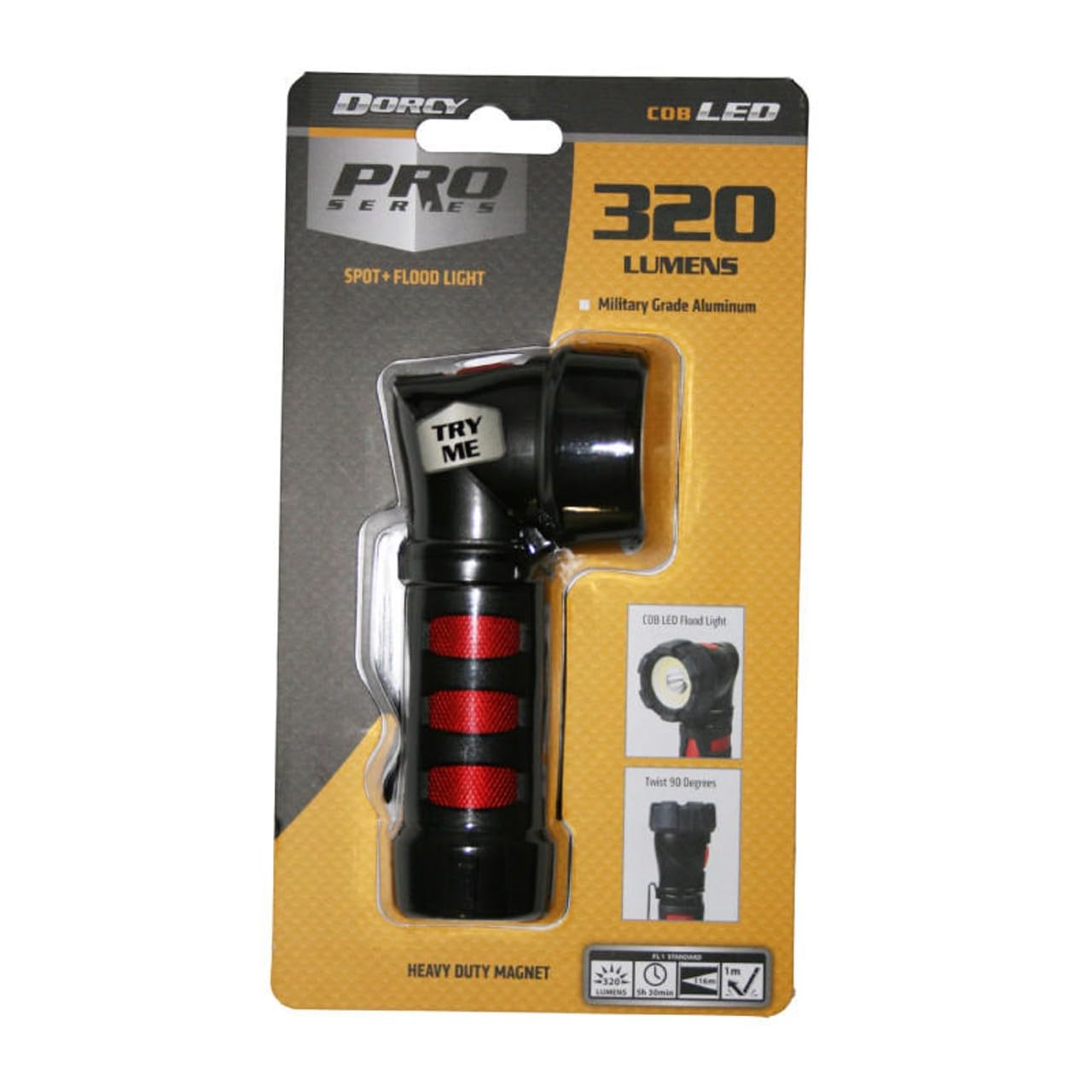 Dorcy 414349 Ultra Hd Flashlight, 4.8'' X 2.2'' X 1.6'', Black,Red