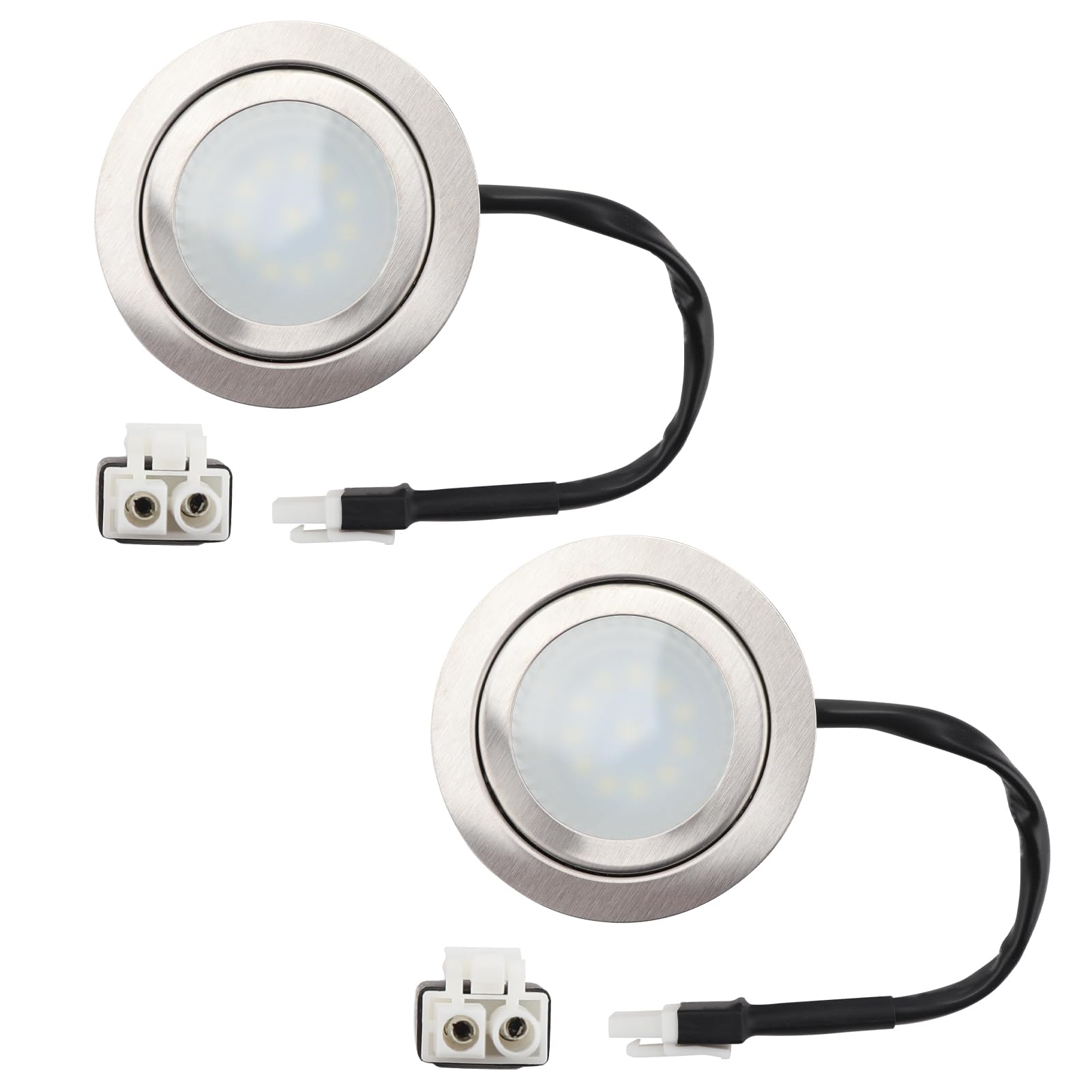 Yenblow 12V Dc 1.5W Range Hood Lights With El Socket  2Pack Hole Closet Stove Led Light Recessed  Bright White Kitchen Range Hood Light Bulbs Replacement  6500K (El Socket-Male-Frosted)
