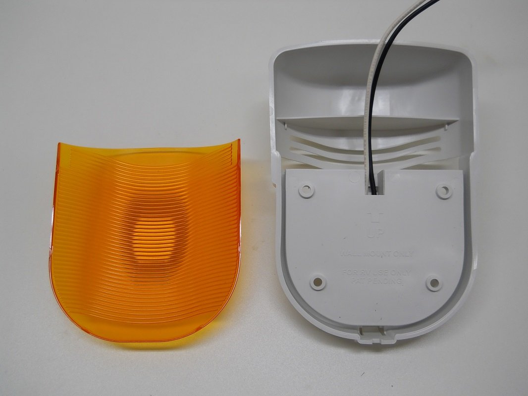 Command Electronics 12V Amber Rv Camper Trailer Porch Security Scare Outside Light/Single Bulb