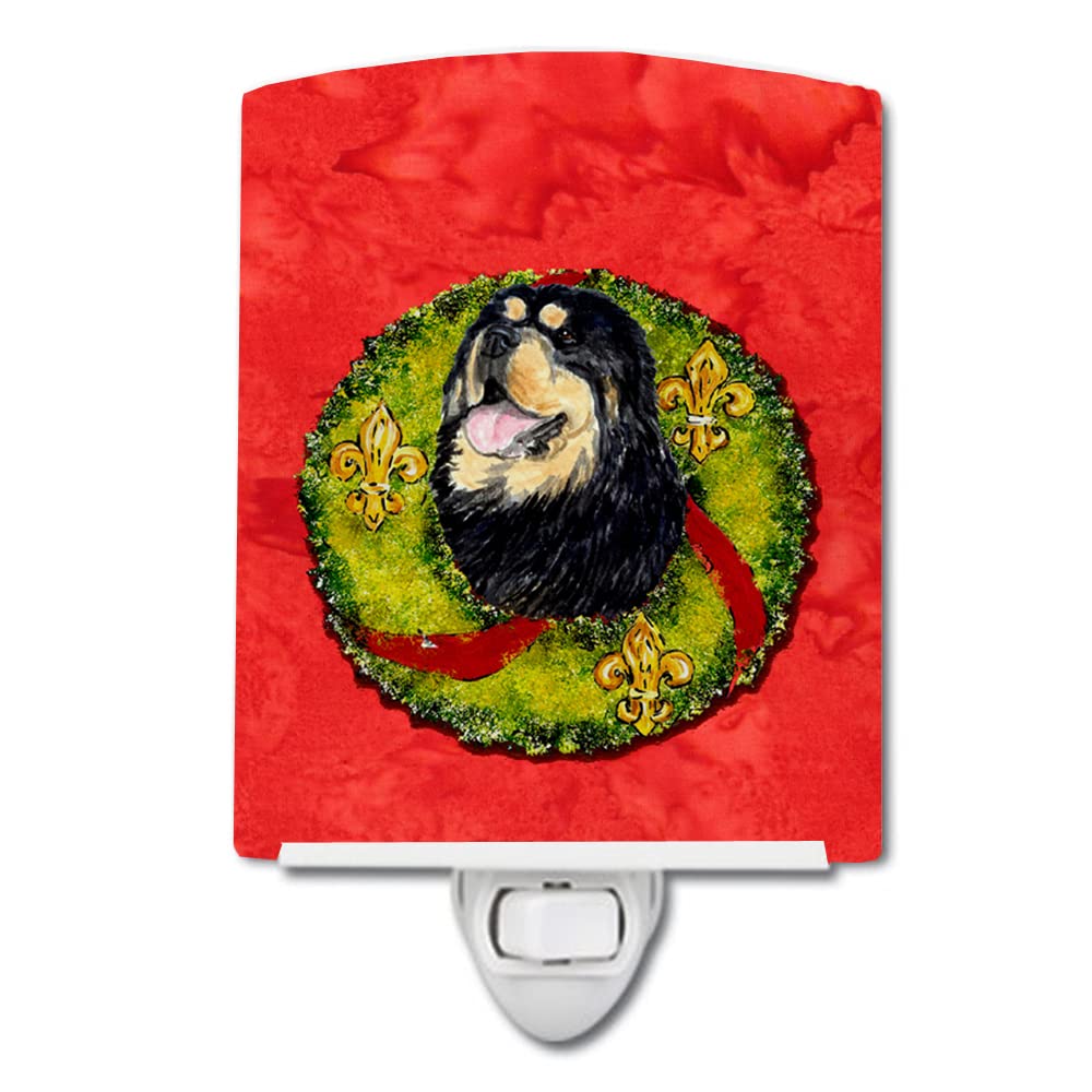 Carolines Treasures Ceramic Night Light, Tibetan Mastiff Design, UL-Certified, 6x4x3 inches, Ideal for Bedroom, Bathroom, Kitchen