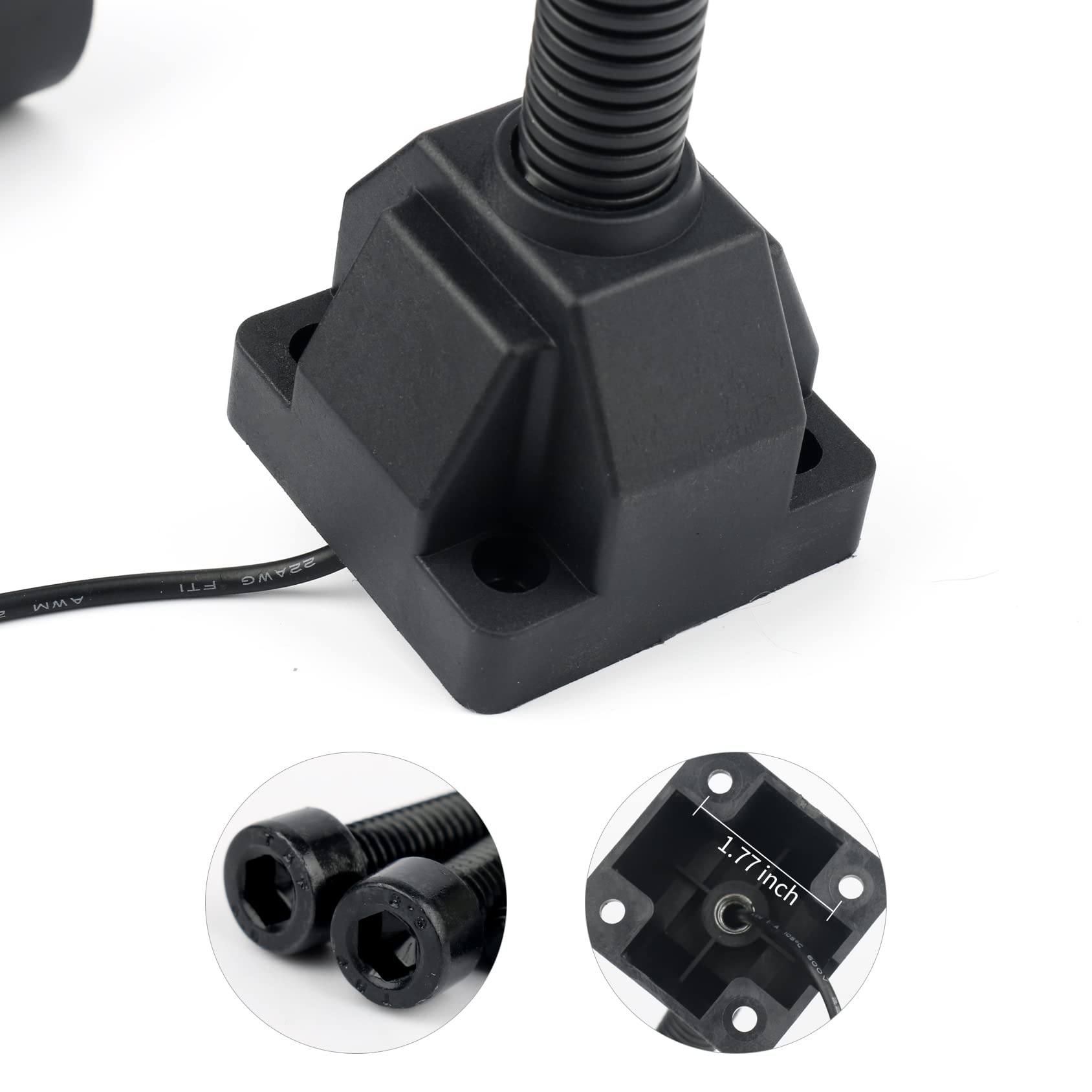 120V Led Machine Light, 9W Milling Light, Ip66 Water Proof Flexible Gooseneck Lamp For Lathe Drill Press, Industrial Lighting,Wi