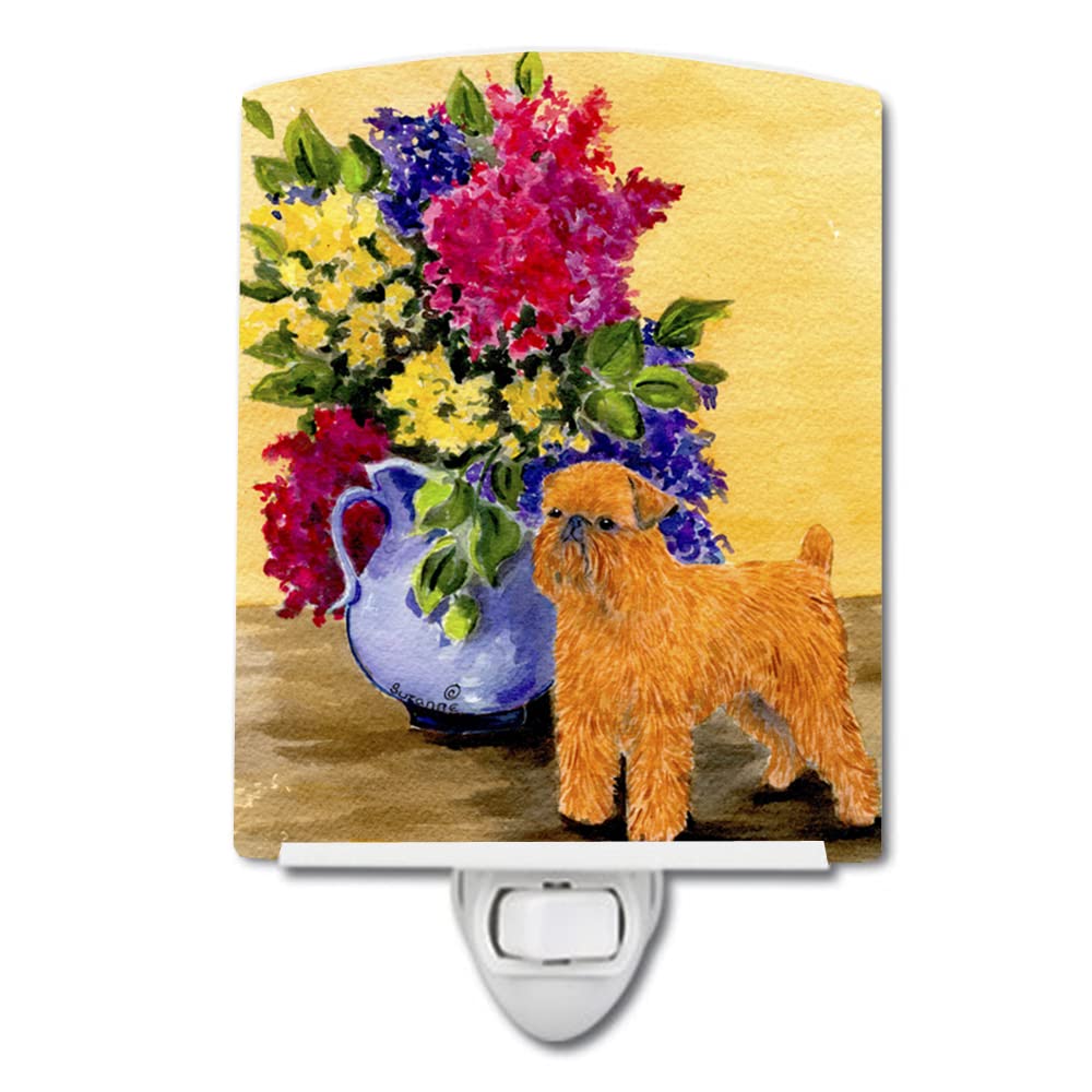 Carolines Treasures Night Light, Ceramic, UL-Certified, 6x4x3in, Brussels Griffon Model SS8543CNL, Multicolor
