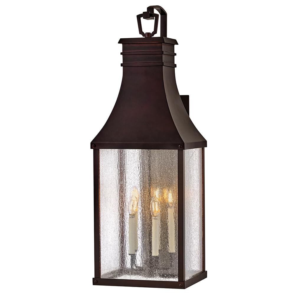 Hinkley Beacon Hill Grande Wall Mount Lantern, Blackened Copper