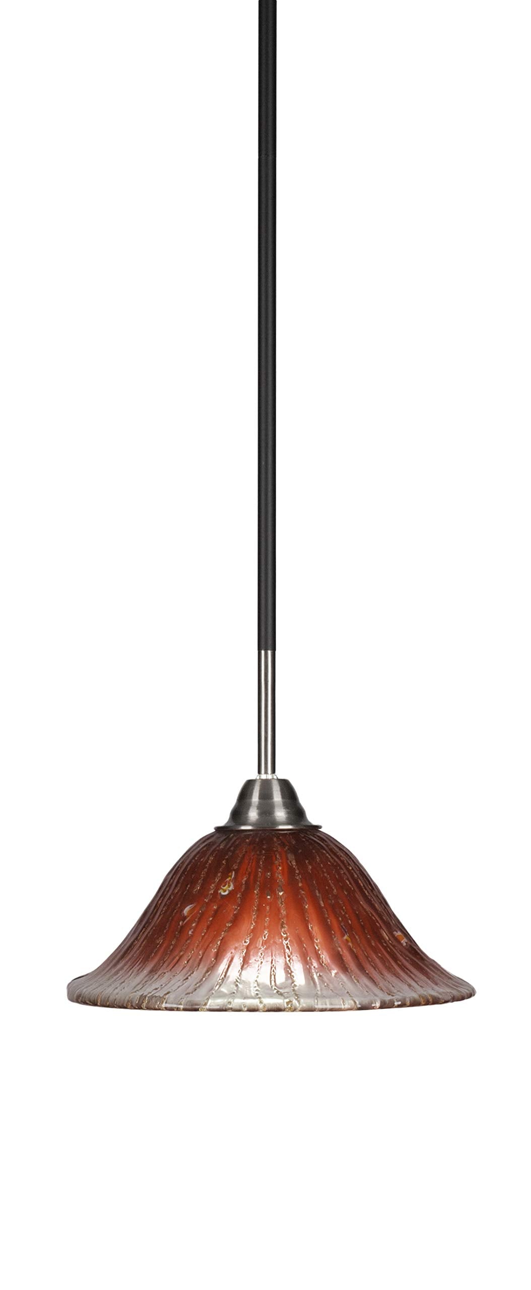 Toltec Lighting Paramount 1 Light Mini Pendant In Matte Black & Brushed Nickel (3401-Mbbn-736)