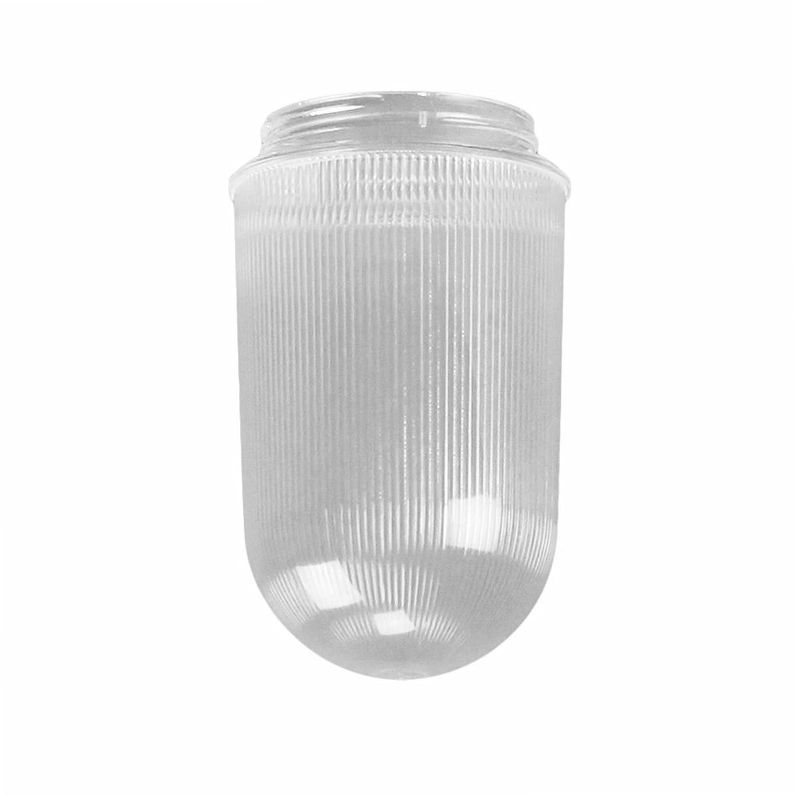 KastLite Acrylic Prismatic Domed Jelly Jar with Threaded Neck | 6'' Indoor/Outdoor Downlight | 3.25'' Outside Diameter | Ribbed 