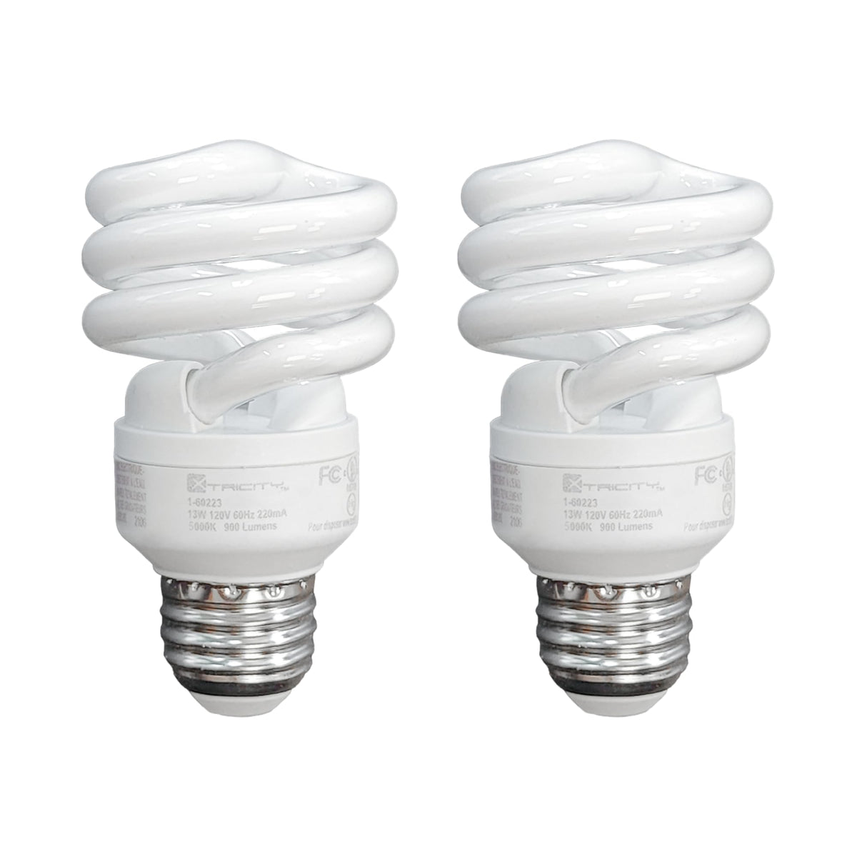 Xtricity Compact Fluorescent Light Bulb T2 Spiral, E26 Base, 9W (40 Watt Equivalent), 4100K Cool White, 540 Lumens, Cfl, 120V - 