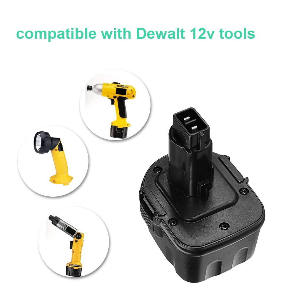 2 Pack 3.6Ah Ni-Mh For Dewalt 12V Battery Xrp Dw9071 Dw9072 Dc9071 De9037 De9071 De9072 De9074 De9075 Replacement For Dewalt 12