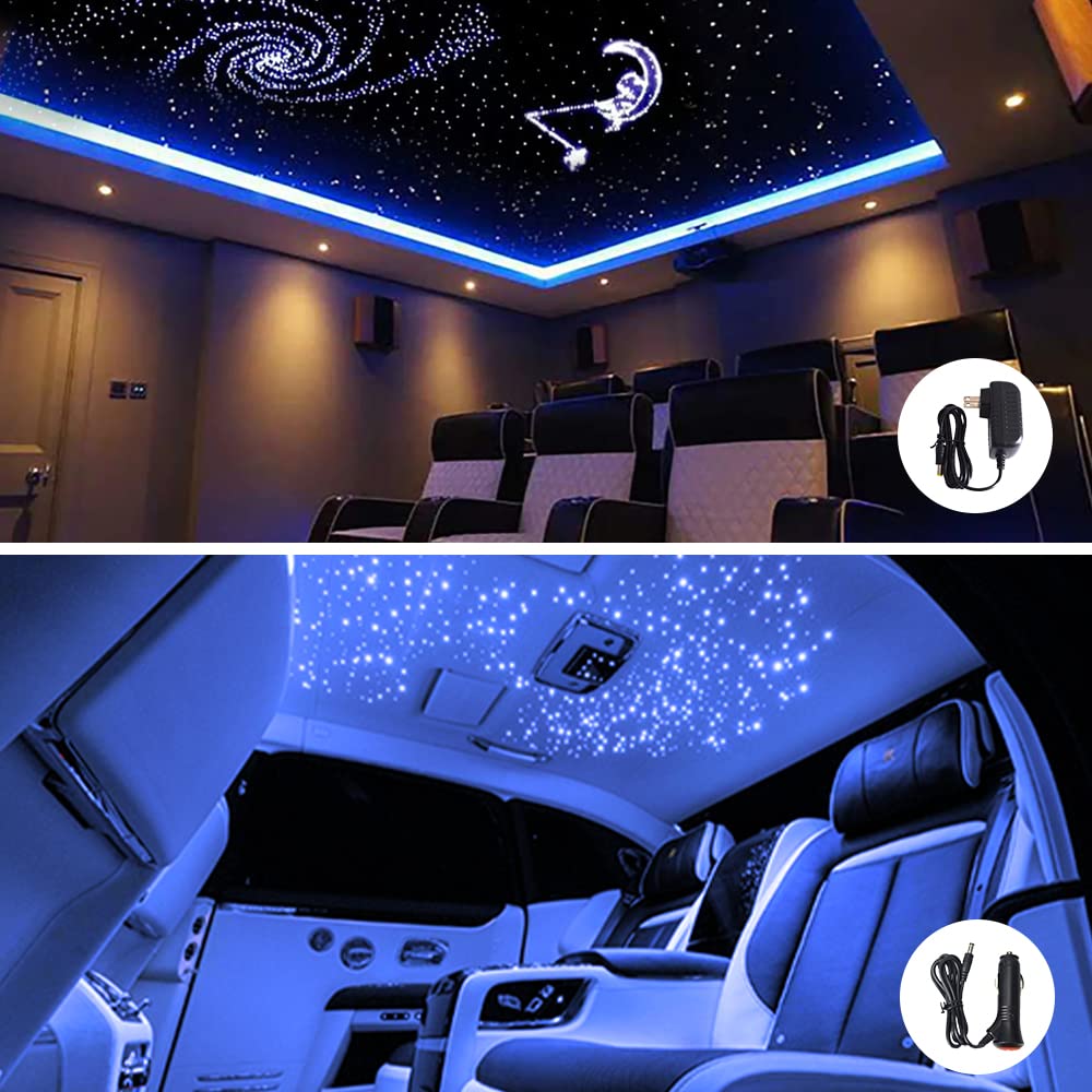 Firework 16W Rgbw Fiber Optic Lights Star Ceiling Light Kit With Fiber Optical 360Pcs 0.03In 9.8Ft/3M - App/Remote Control + Music Mode Sound Sensor Light Source For Bedroom  Home Theater & Car Decor