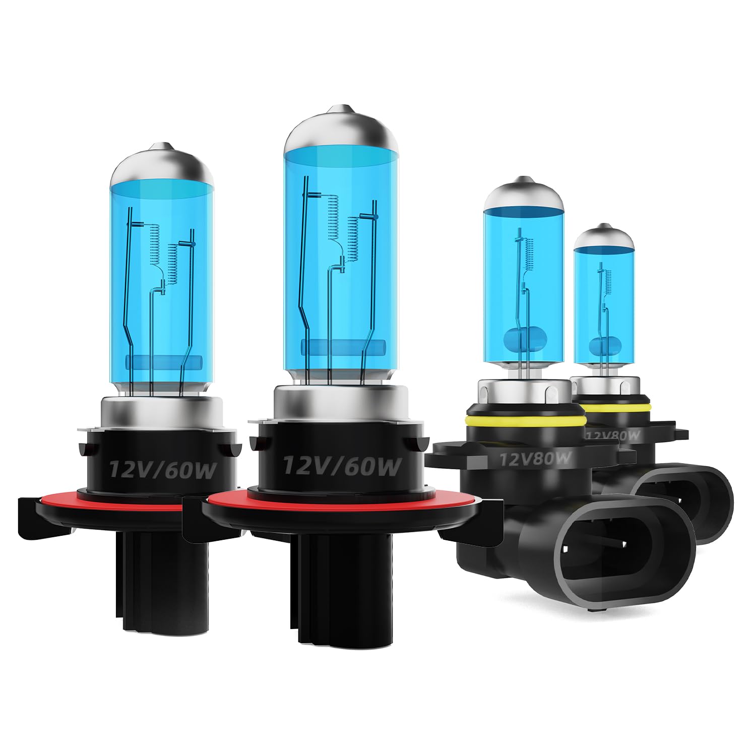 DMEPUGI Headlight Bulbs Fit For Dodge Ram 2006-2008, 9008 High Low Dual Beam 9006 Fog Lights Combo, Super Bright 5500K White Lig