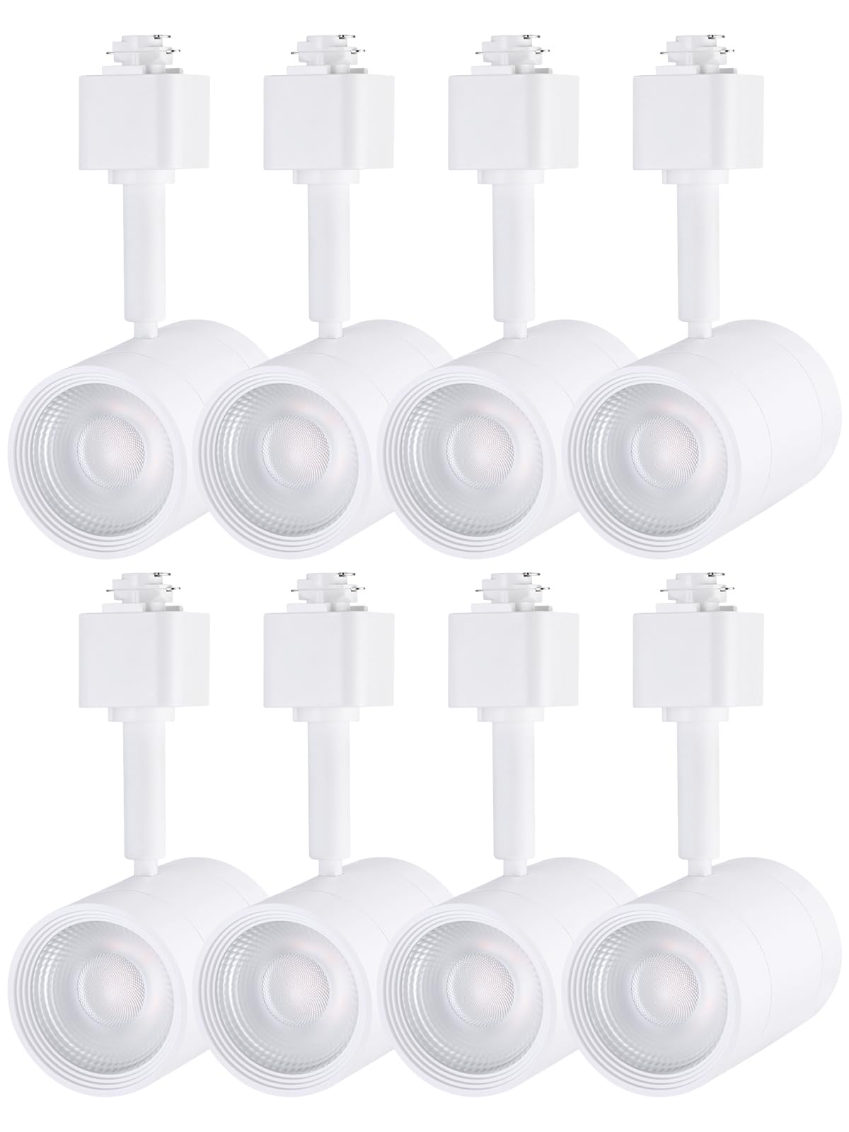 LEONLITE 8-Pack 8.5W LED Track Lighting Heads, CRI90 H Track Lighting, Dimmable Track Light Heads, ETL Listed, 36° H Track Lighting Heads, 2700K Soft White, Matte White