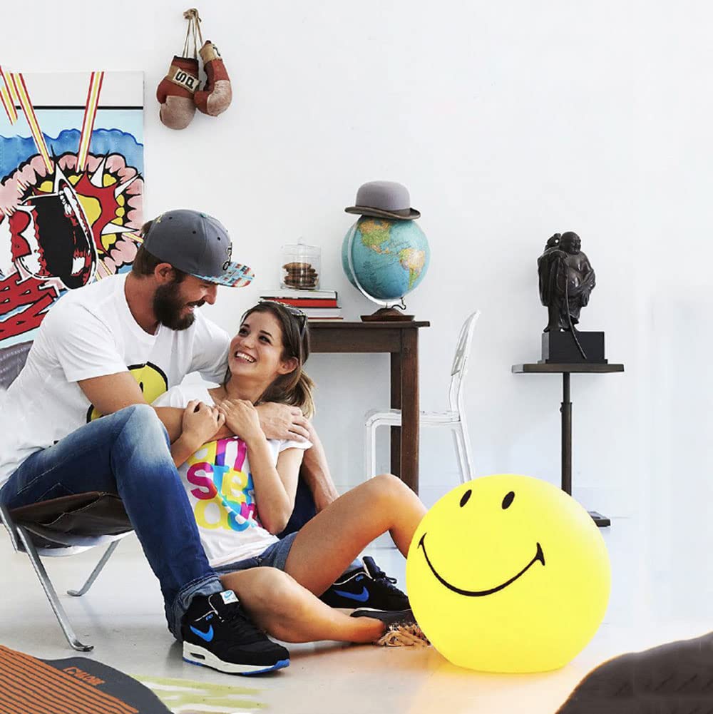 Somesino Night Light for Kids Smiley Face Lamp Light Birthday Gifts for Girls Boys Plastic Nightlight Portable Nursery USB Recha