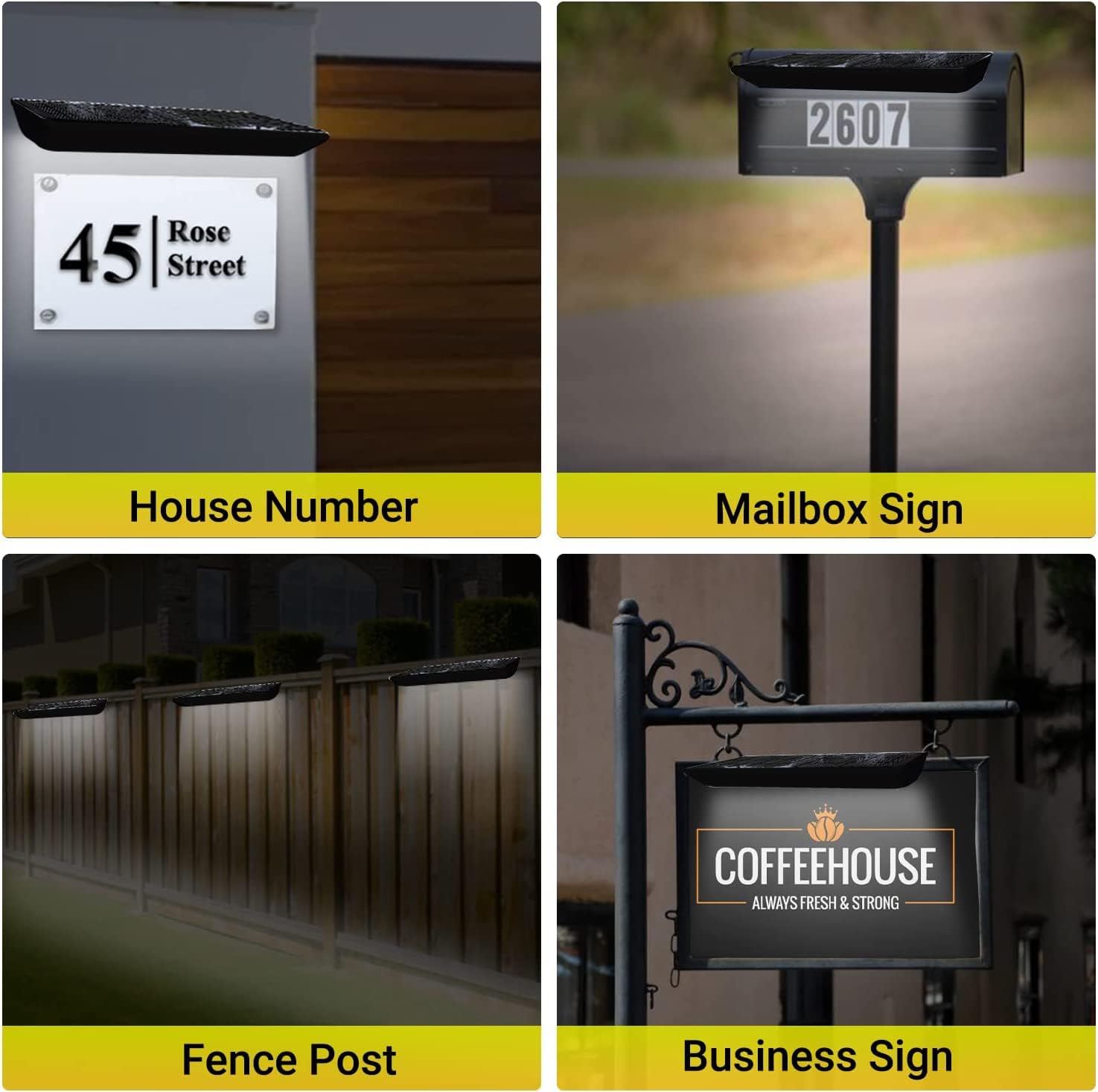 BRIGHTICONIC Solar Real Estate Agent Sign Lights Wireless Dusk to Dawn LED Outdoor Lighting Waterproof for Yard Business Light S