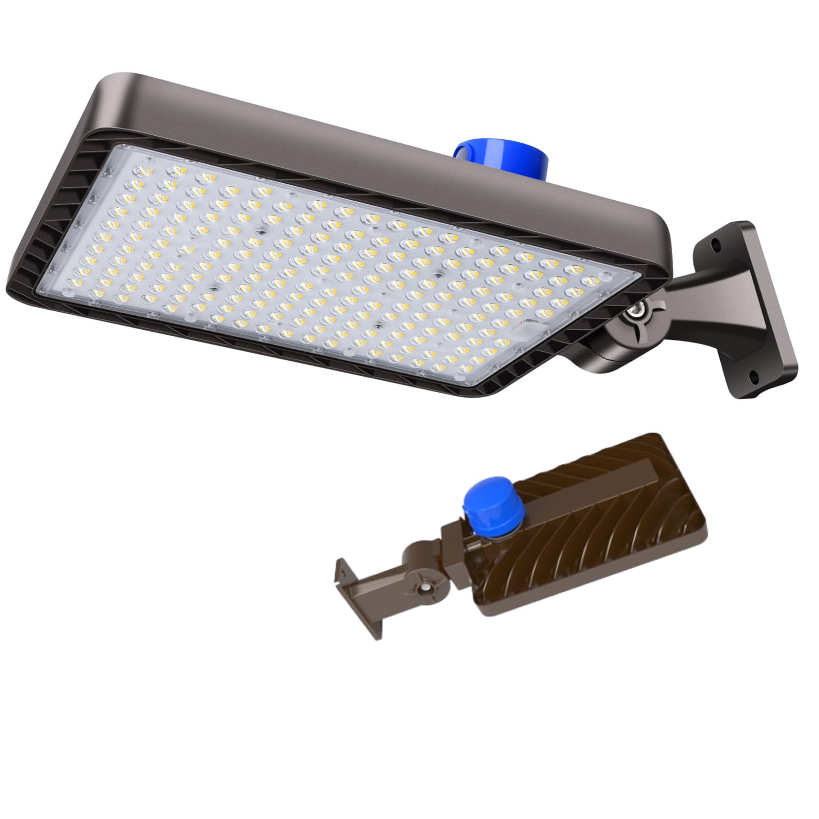 Tomourd 240W LED Parking Lot Light  with Dusk to Dawn 150LM/W Super Bright Outdoor Shoebox Street Lights IP65 Commercial Security Area Flood Lighting with Adjustable Bracket Heavy-Duty 100-277V