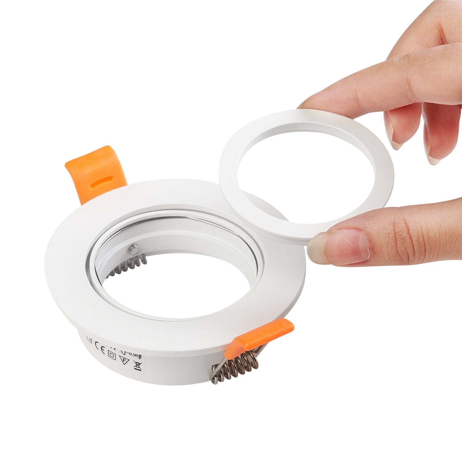 Joyinled 2-Pack Adjustable Led Ceiling Light Fixtures, Round Mr16 Sockets, White