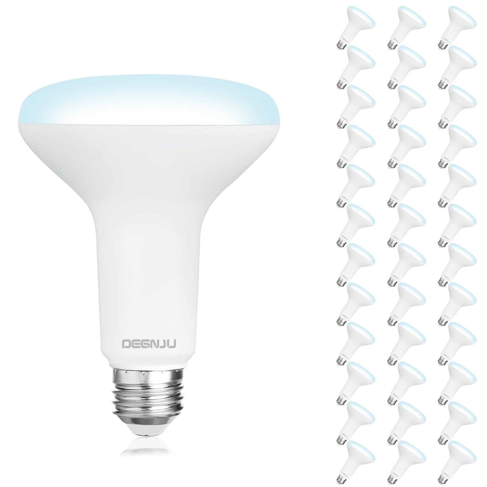 Degnju 36 Pack Br30 Led Bulb, Dimmable Indoor Flood Lights 7W Equivalent 65W 5000K Daylight, Cri80, 650 Lm, E26 Base, 15000 Life