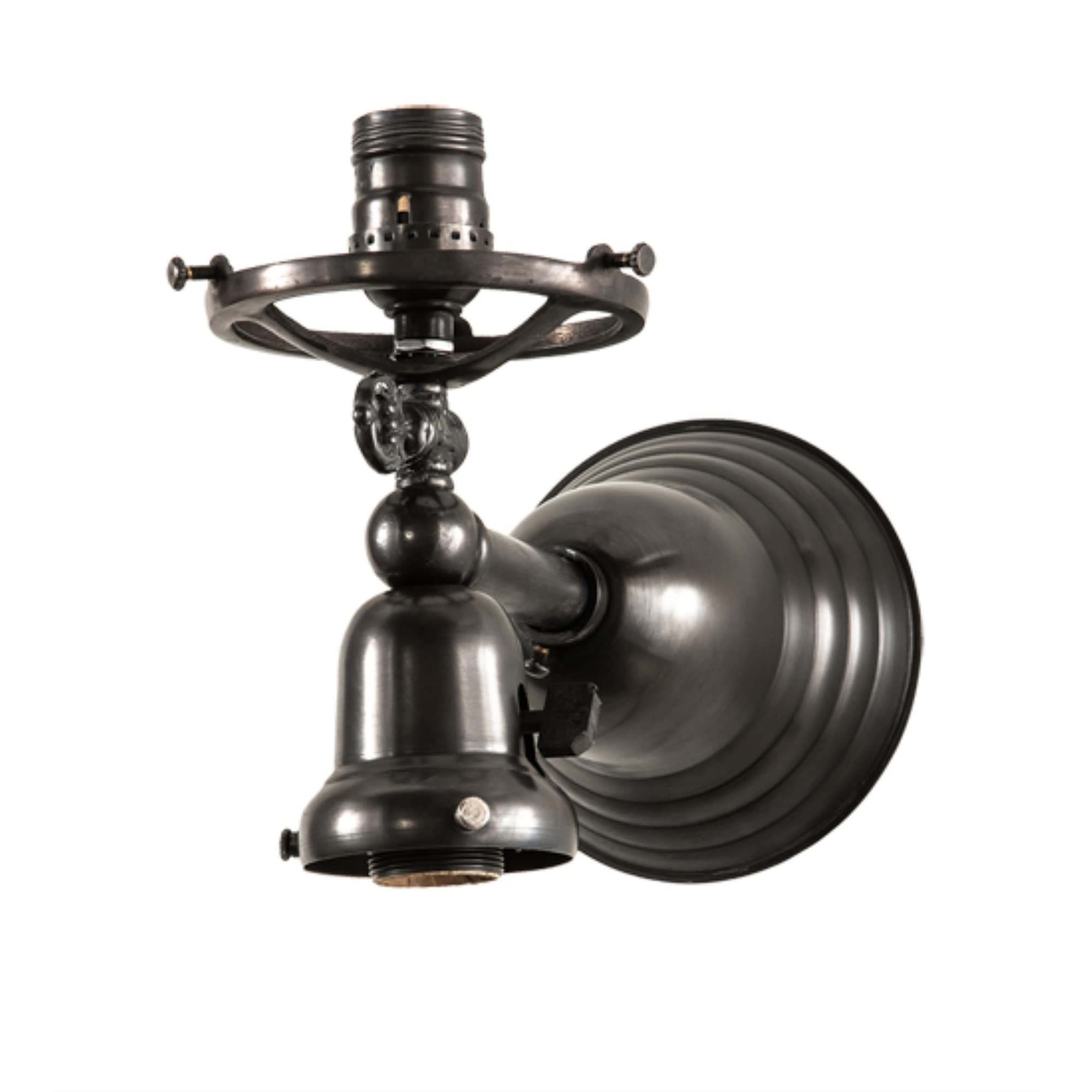 Meyda Tiffany Revival Bronze Two Light Wall Sconce - Elegant Metal Utility Light, White