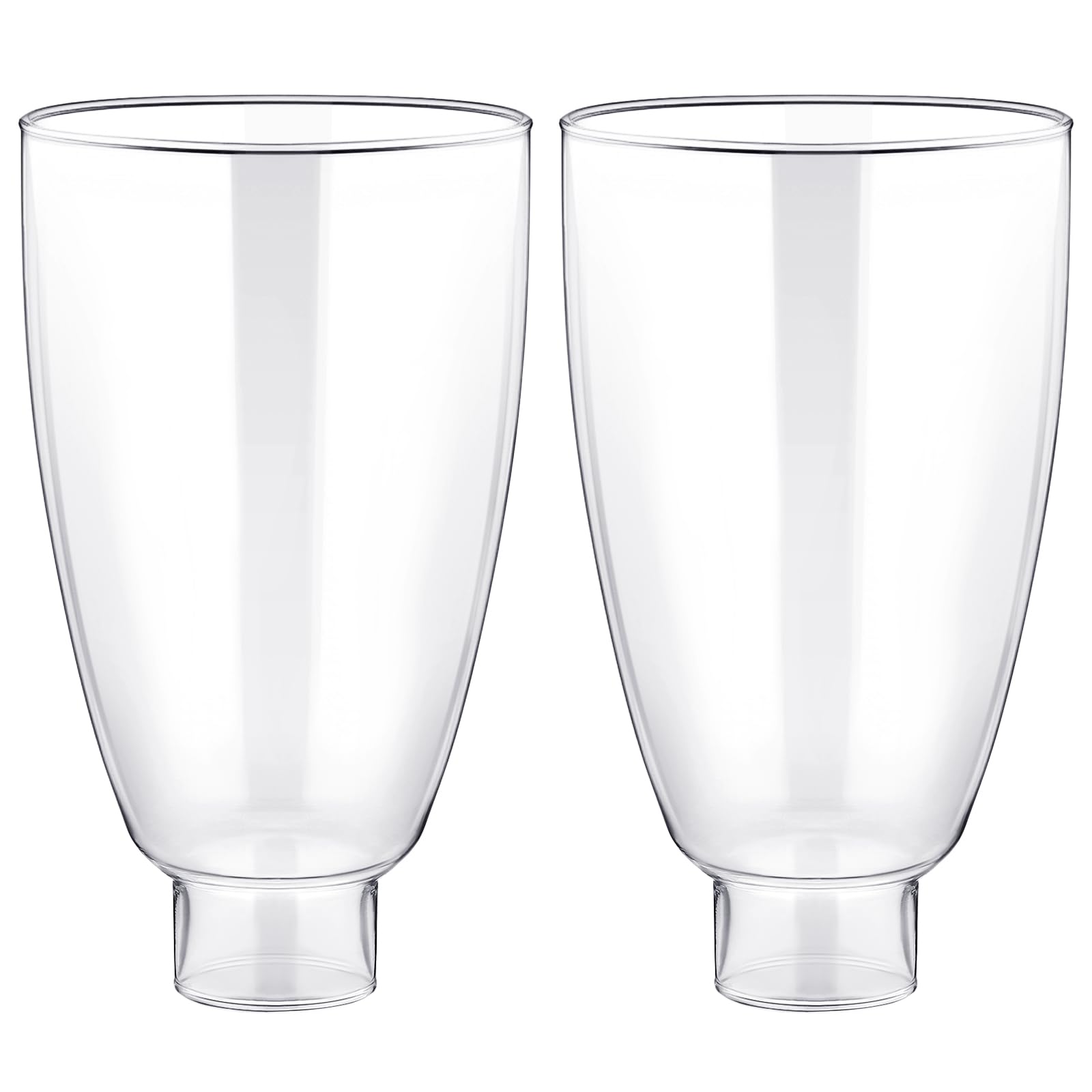 Grinsvalley 2 Pcs 6.5 Inch Clear Glass Lamp Shade, Colonial Style Glass Shade Replacement for Sconces and Other Lighting Fixture