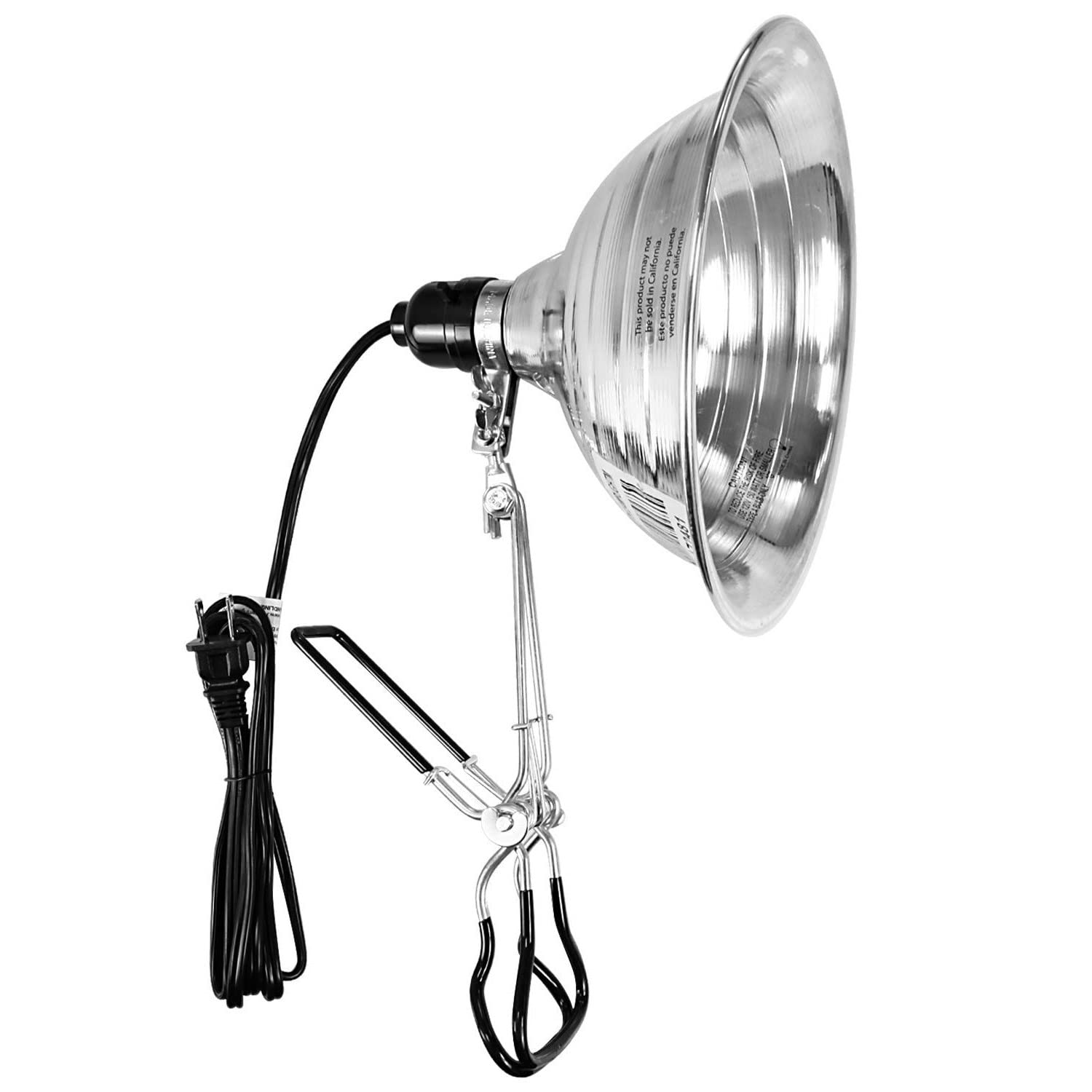Simple Deluxe Tight Grip Clamp Lamp Light with 8.5 Inch Aluminum Reflector up to 150 Watt E26 Socket (no Bulb Included) 6 Feet 1