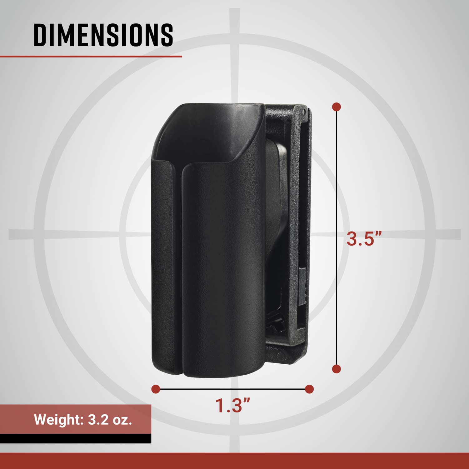 Asp Tactical Light Case (Tlc) Flashlights, Law Enforcement Duty-Belt Accessories, Fits Pro