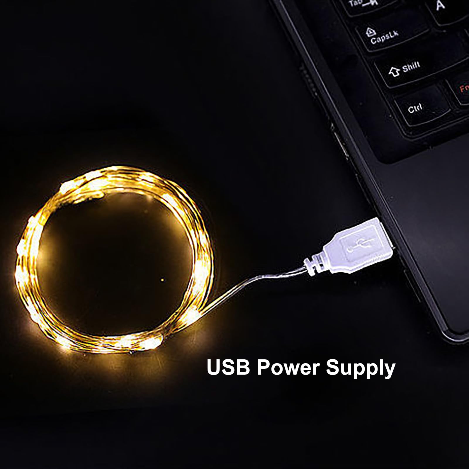 Sokelinn-Six 2M 20 Leds Fairy String Lights, Usb Powered String Light For Desk Office Christmas Tree Party Decoration (Warm, 12)