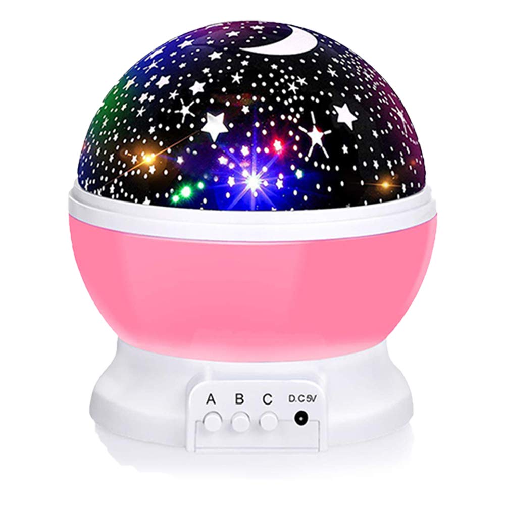 Star Night Light For Kids, 12 Color Changing Lights Modes With Usb Cable, 360°Rotating Moon Star Projector Desk Lamp For Bedroom Party Decor & Girls Birthday Gift