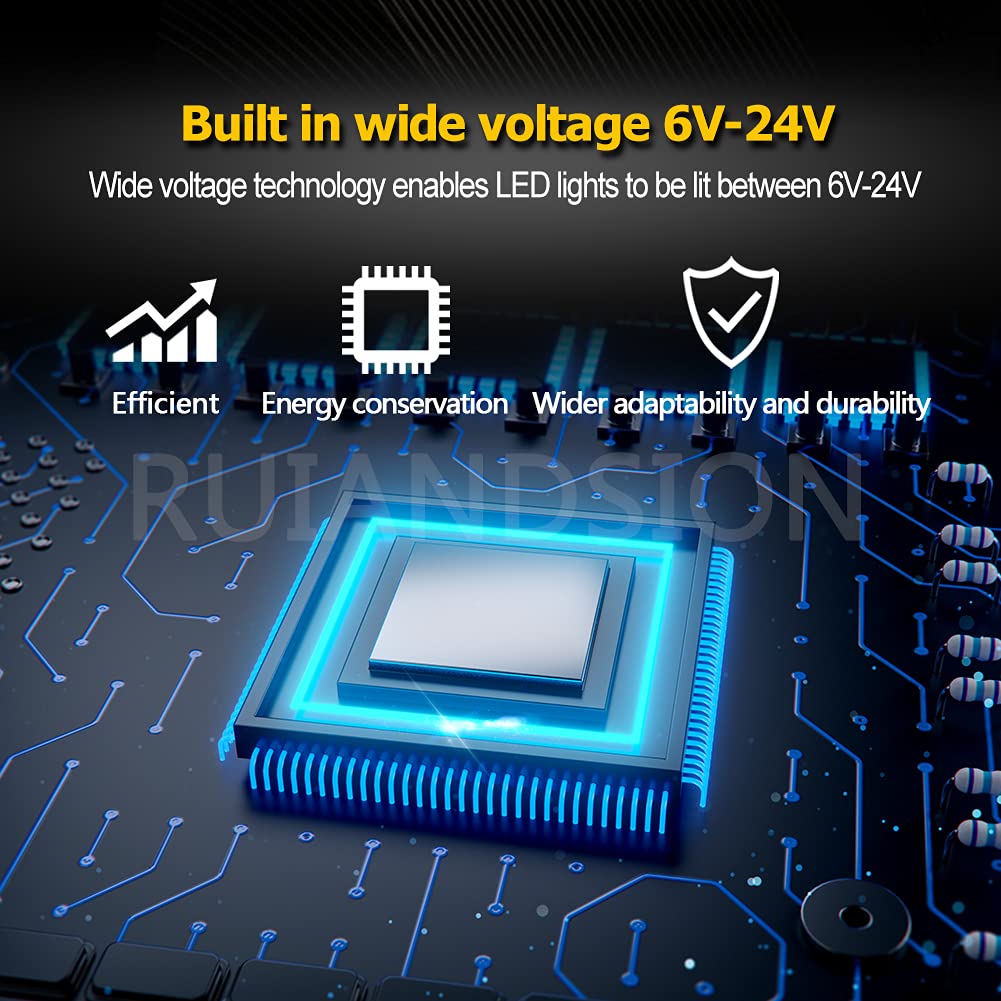 Ruiandsion LED Flashlight Bulb P13.5S, 6-24V Replacement, Copper, White, Model E10, Pack of 2