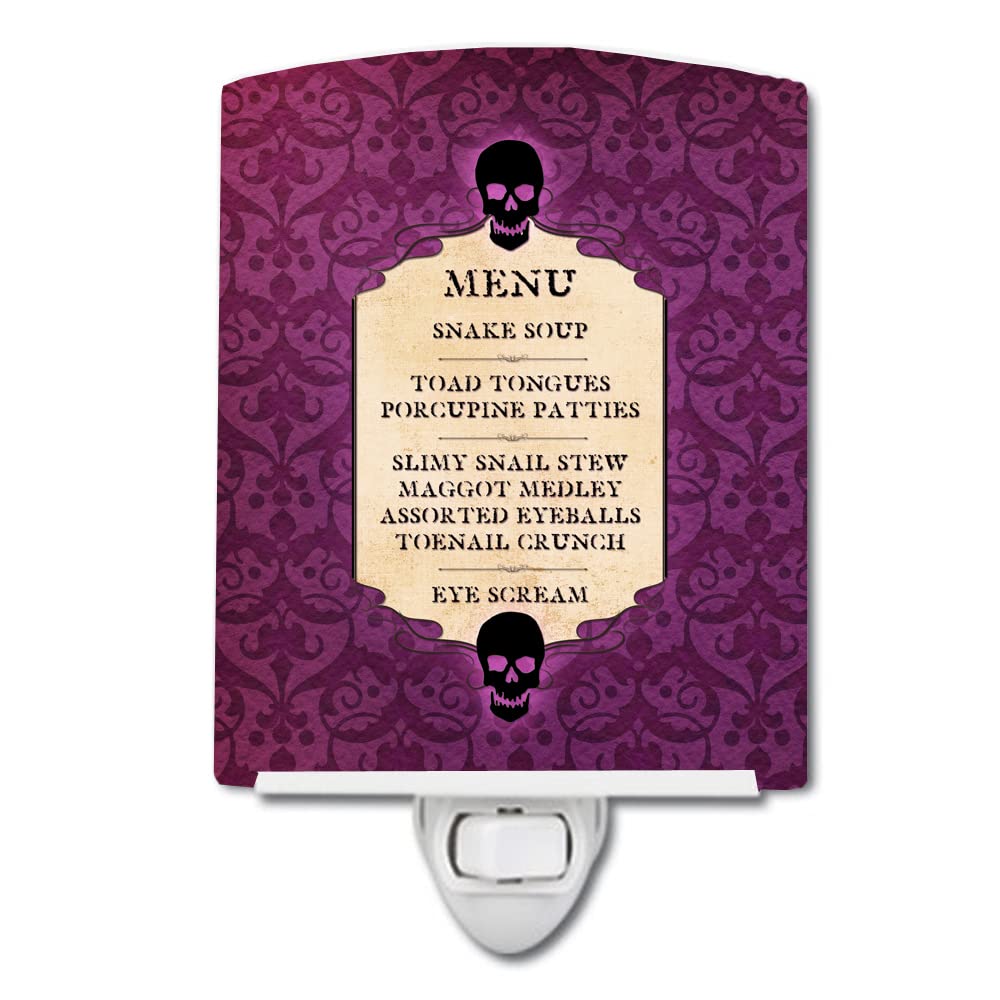 Carolines Treasures Night Light, Goulish Menu Eye Screen, Ceramic, 6in x 4in, Multicolor, Model SB3005CNL