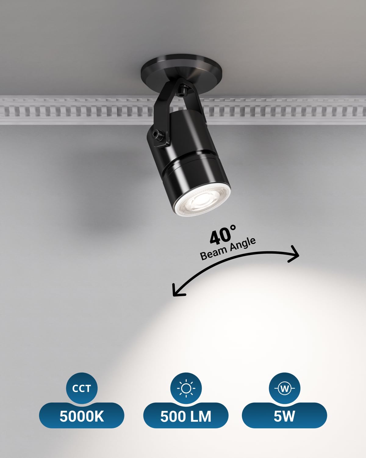 Sunco 6 Pack Mr16 Led Light Bulb, 2 Pin Gu5.3 Base, 5W=50W, 5000K Daylight, Dimmable, 500 Lm, 25000 Lifetime Hours Ul