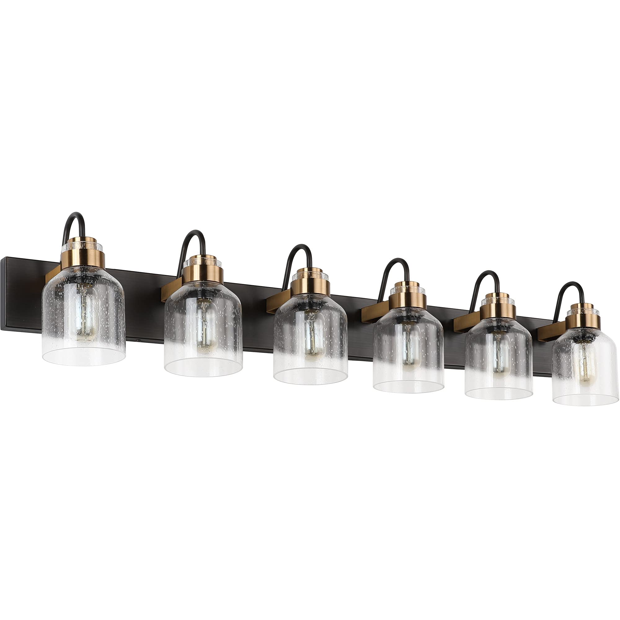 PRESDE Bathroom Vanity Light Fixtures Over Mirror 6 Light Vintage Bronze Brushed Black Bath Vanity Lighting
